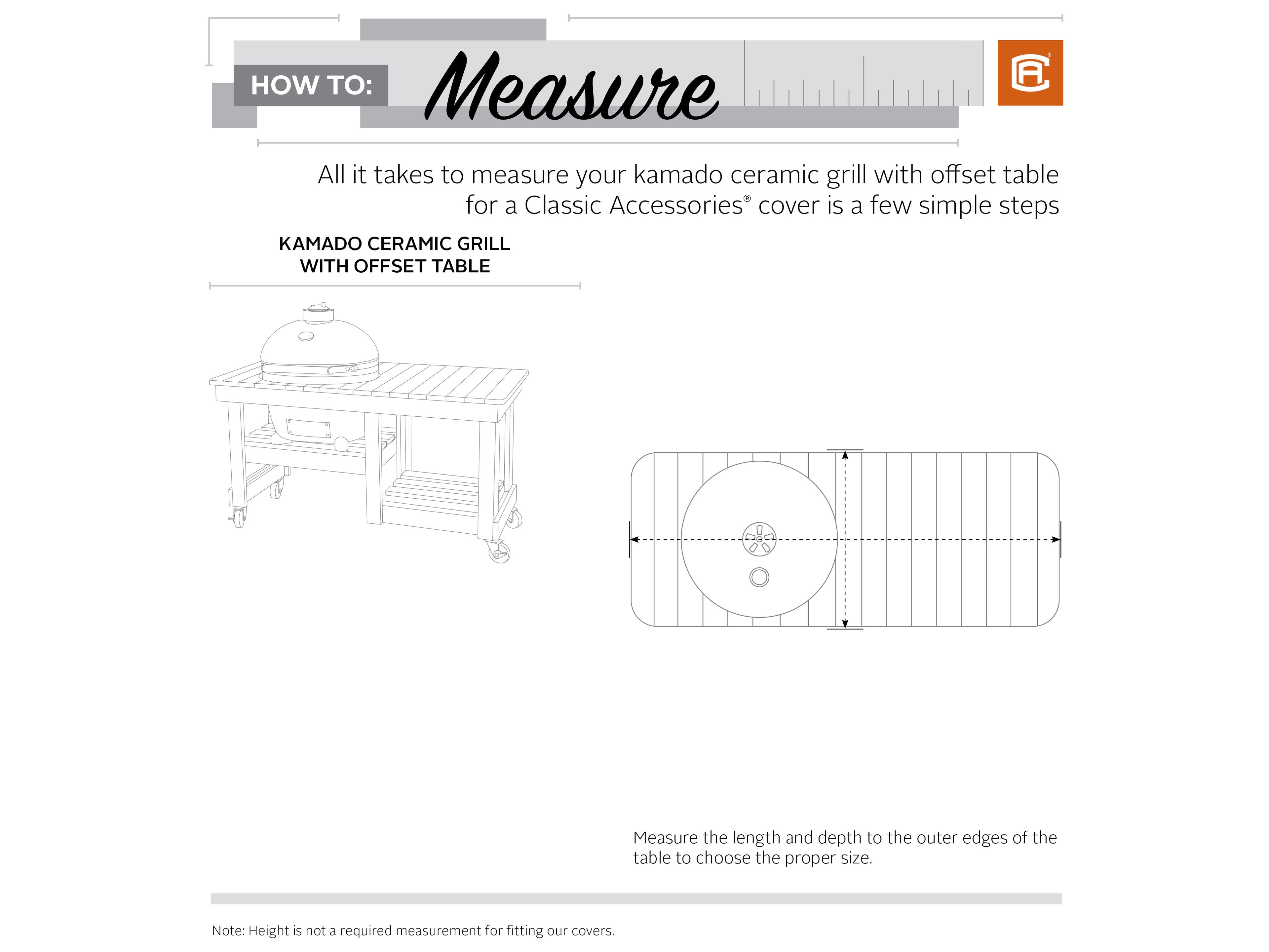 Duck Covers Veranda Pebble 62 Inch Grill with Offset Table Cover