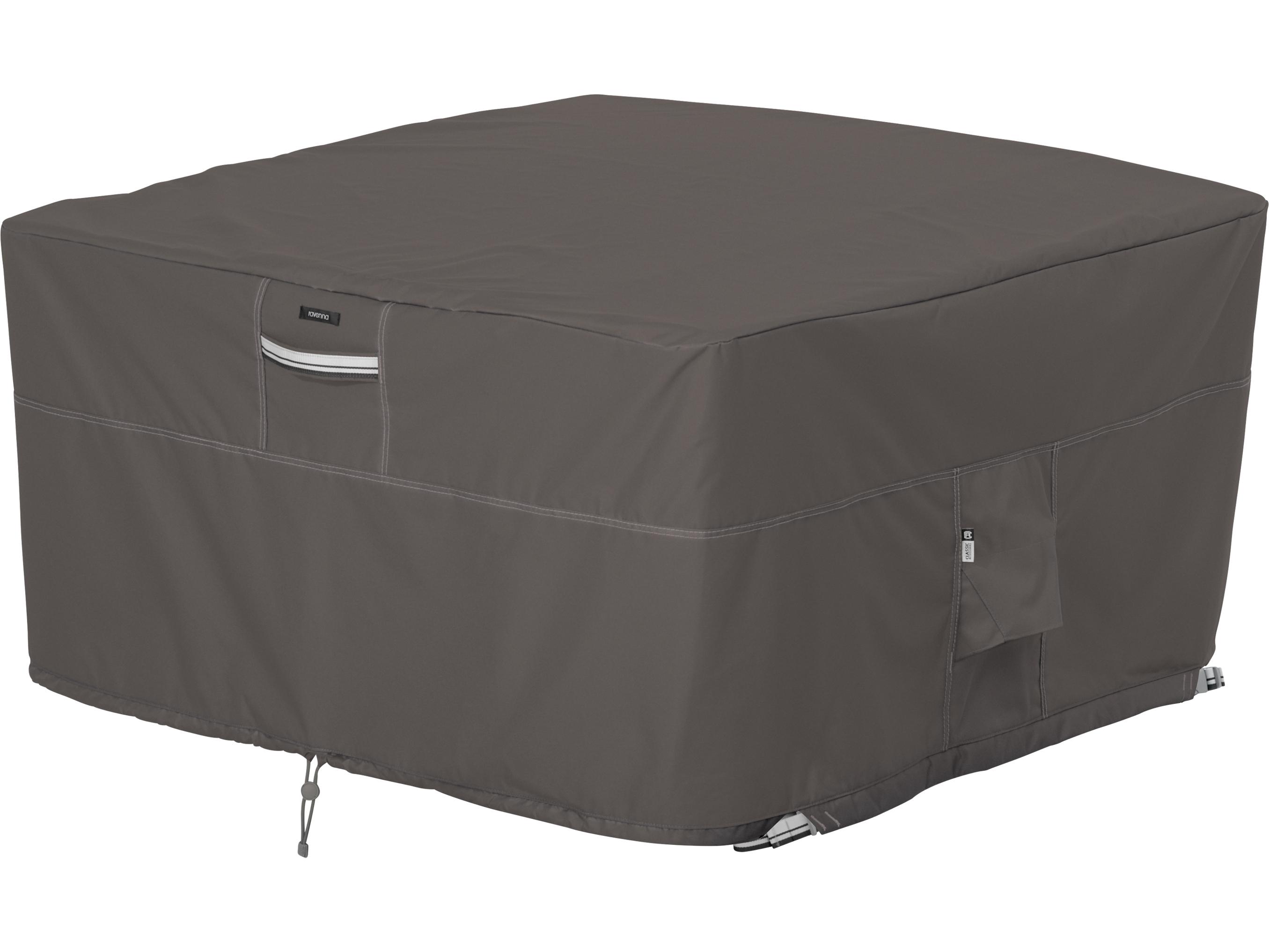 Duck Covers Ravenna Dark Taupe 44 Inch Square Fire Pit Table Cover