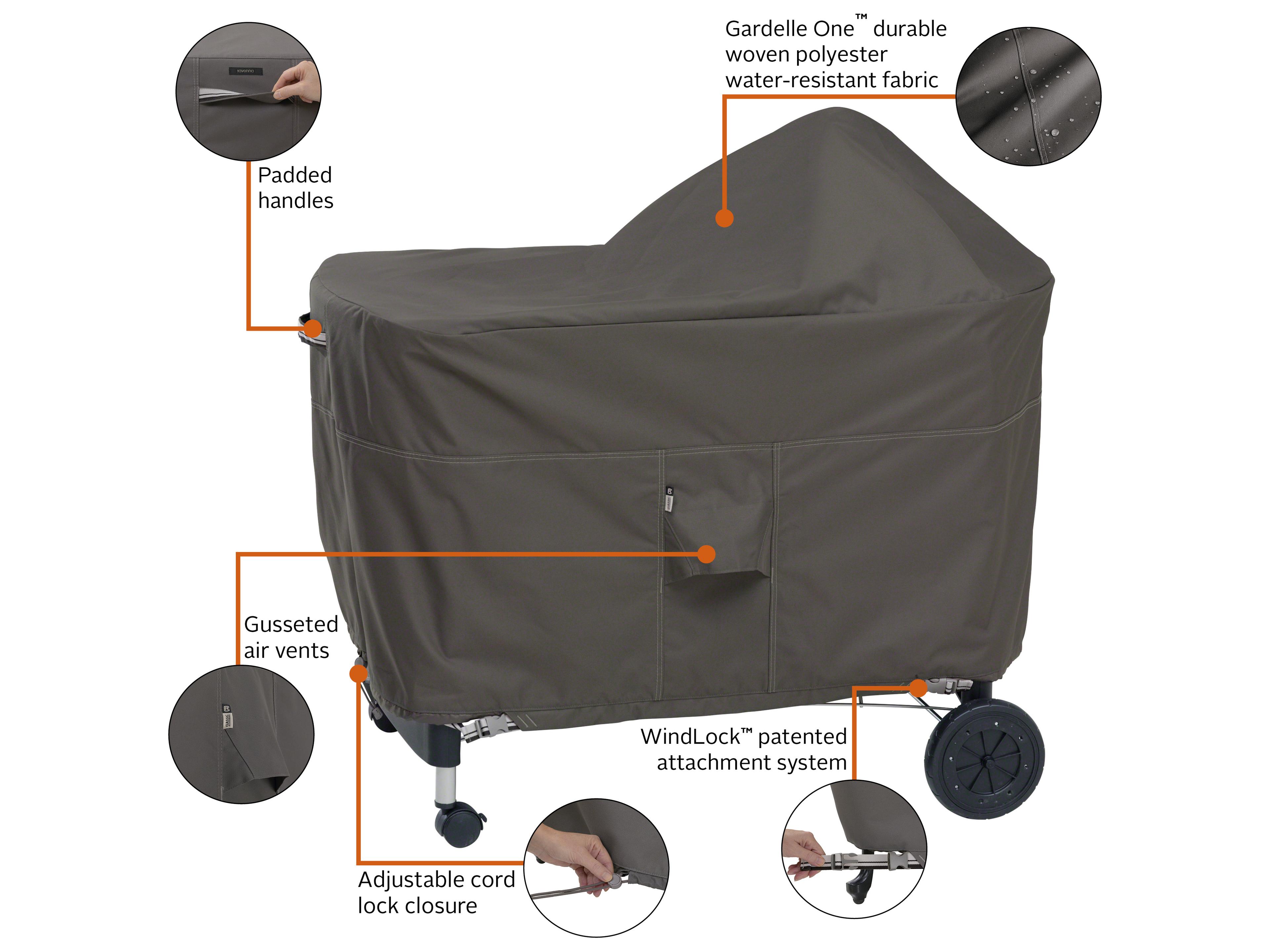 Duck Covers Ravenna Dark Taupe 38.5 Inch BBQ Grill Cover