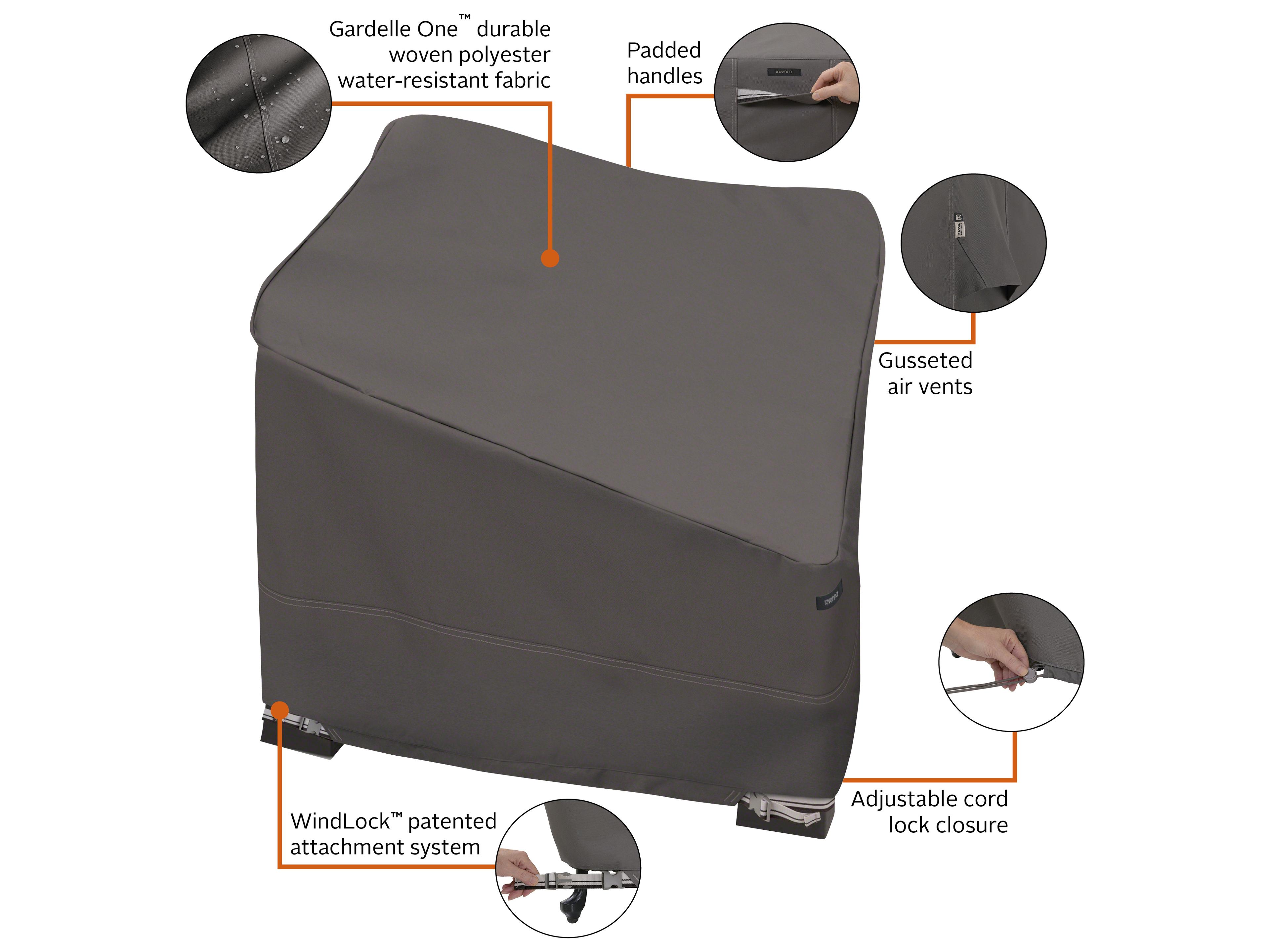 Duck Covers Ravenna Dark Taupe 42 Inch Deep Corner Sectional Cover