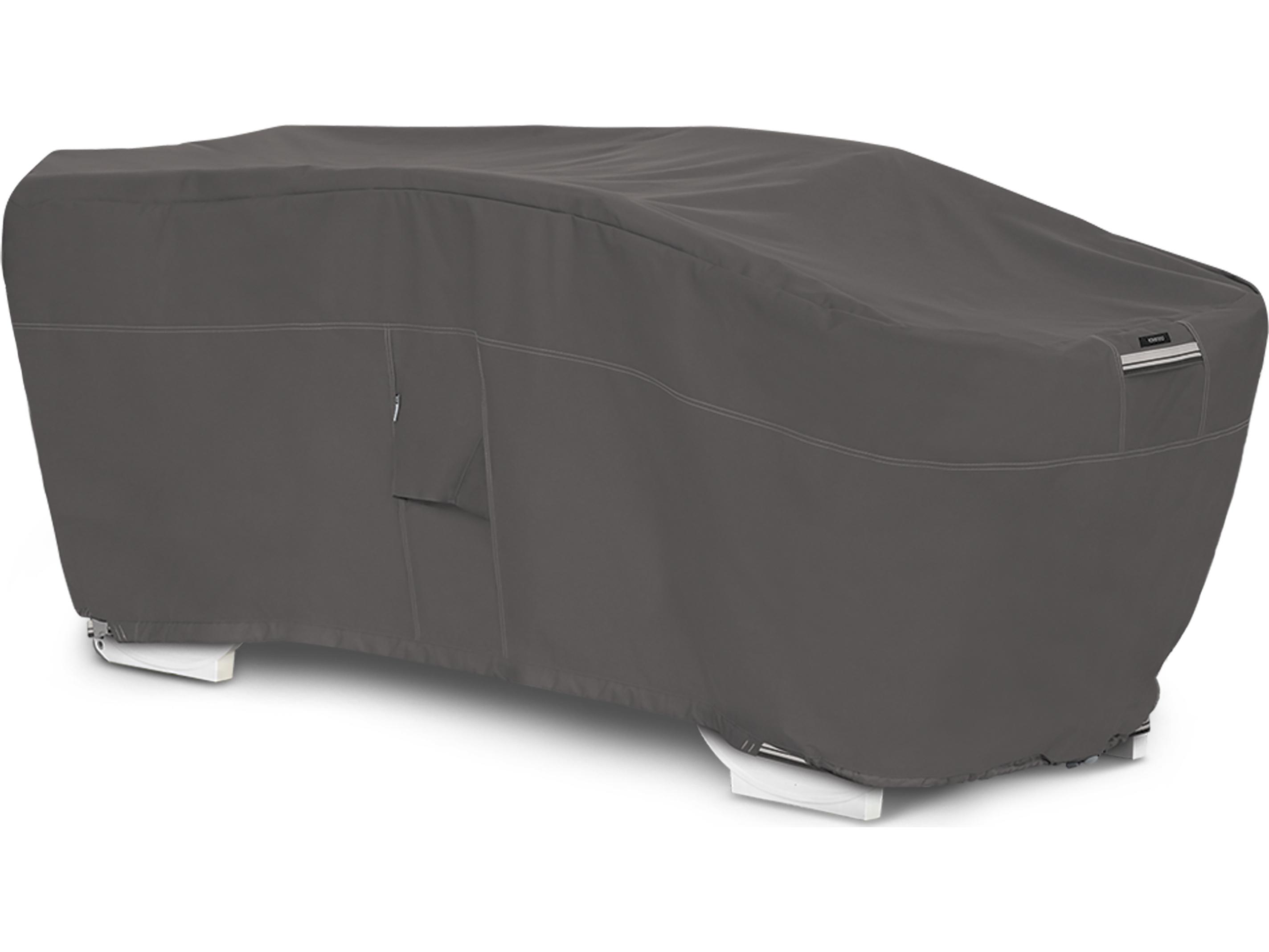 Duck Covers Ravenna Dark Taupe 77 Inch Stackable Chaise Cover