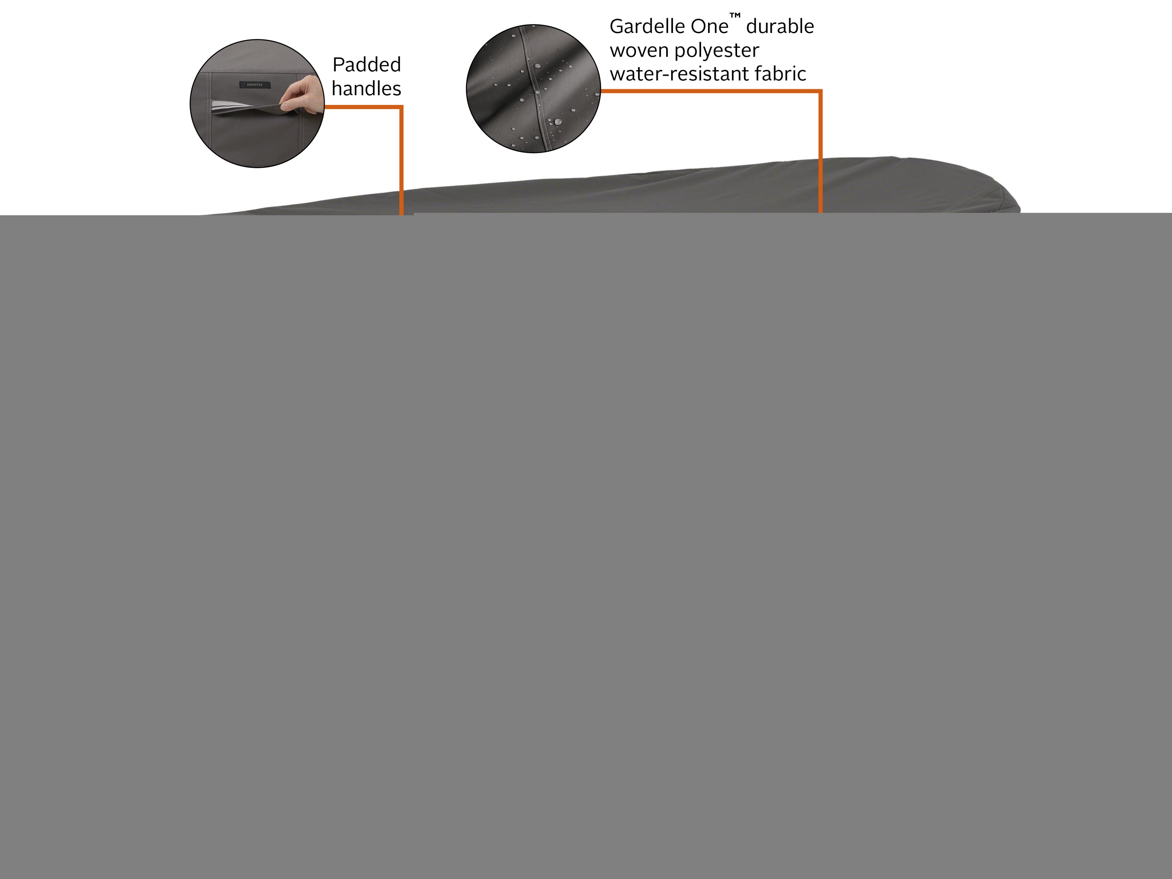 Duck Covers Ravenna Dark Taupe 30 Inch Bistro Table & Chair Set Cover