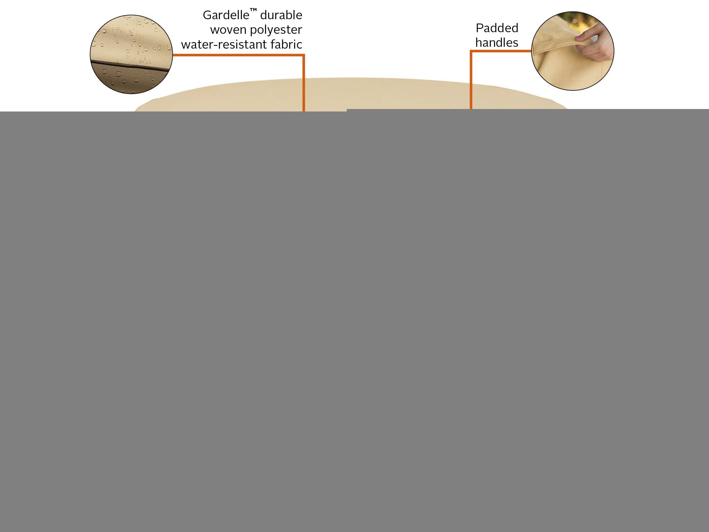 Duck Covers Veranda Pebble 42 Inch Round Full Coverage Fire Pit Table Cover