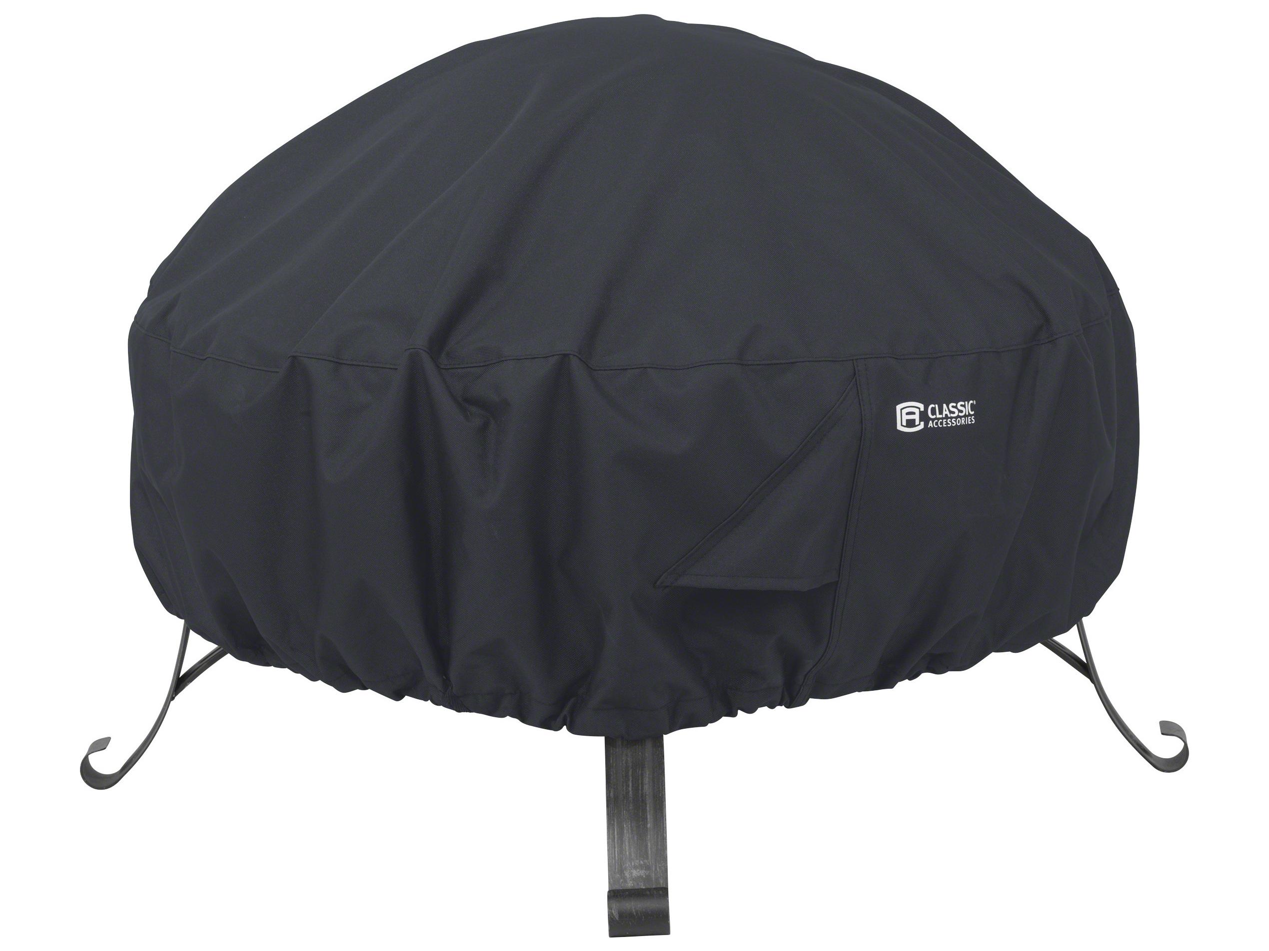 Duck Covers Classic Black 36 Inch Round Full Coverage Fire Pit Cover