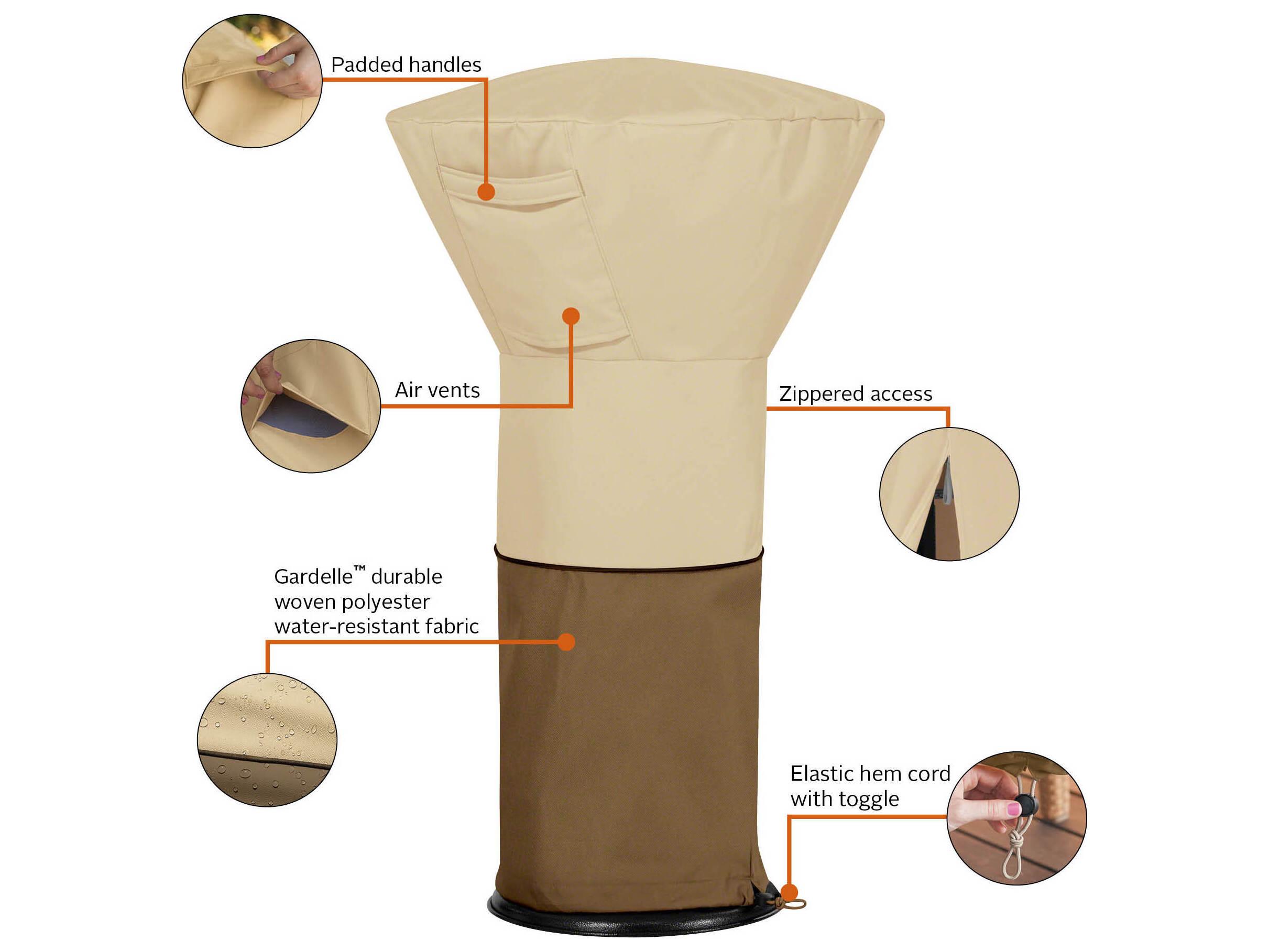 Duck Covers Veranda Pebble 21 Inch Round Table Top Heater Cover