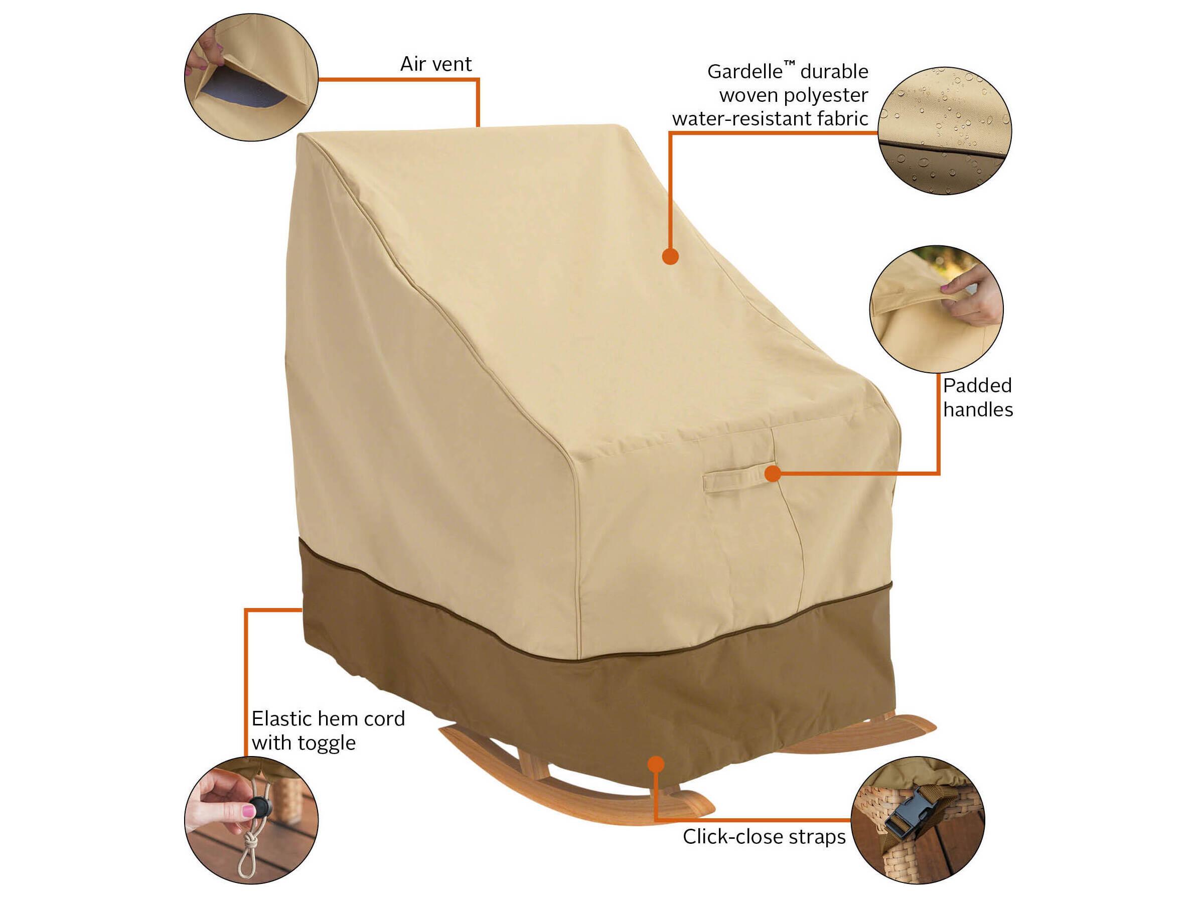 Duck Covers Veranda Pebble 32 Inch Porch Rocker Cover