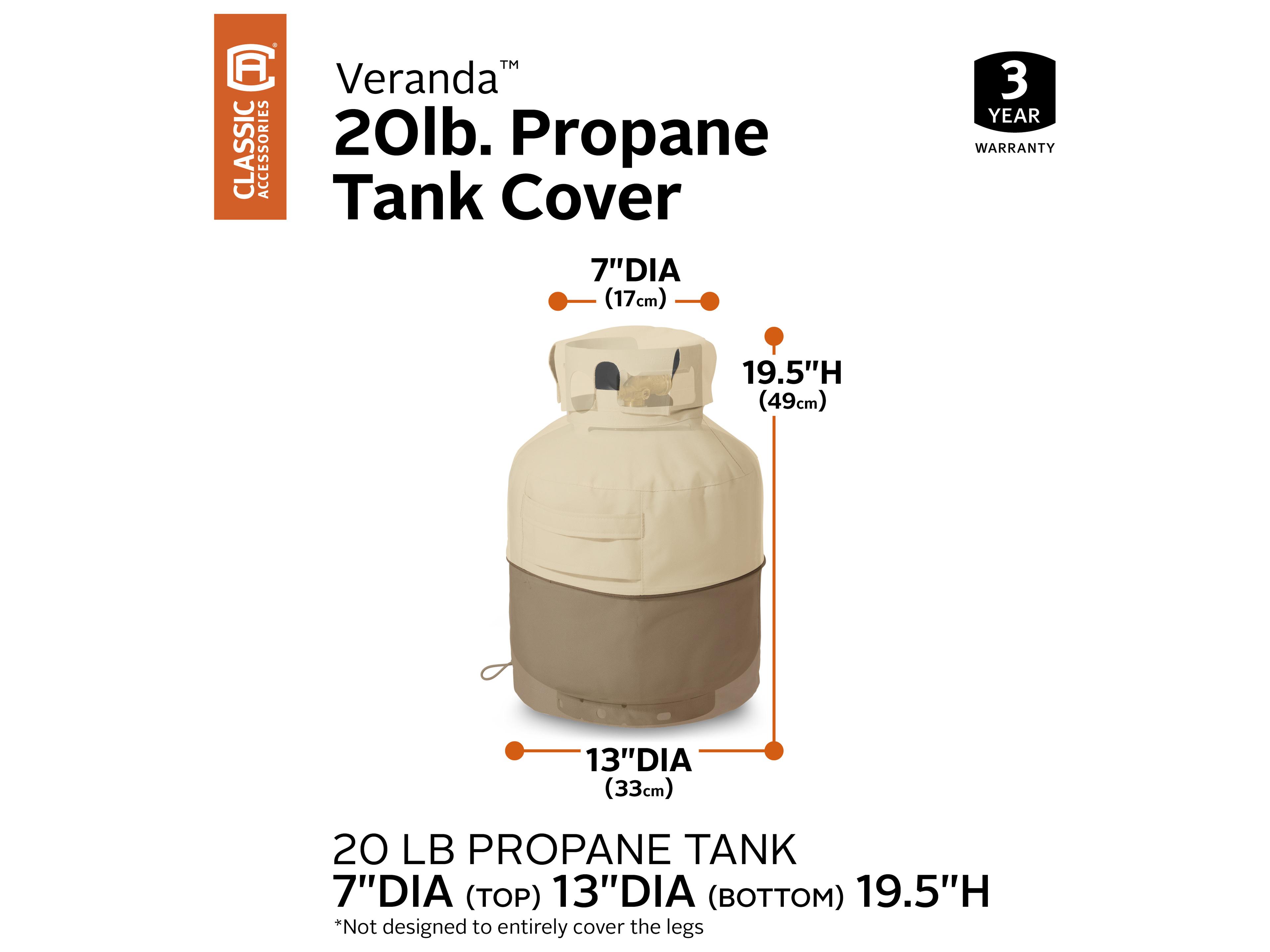Duck Covers Veranda Pebble 7 Inch Propane Tank Cover