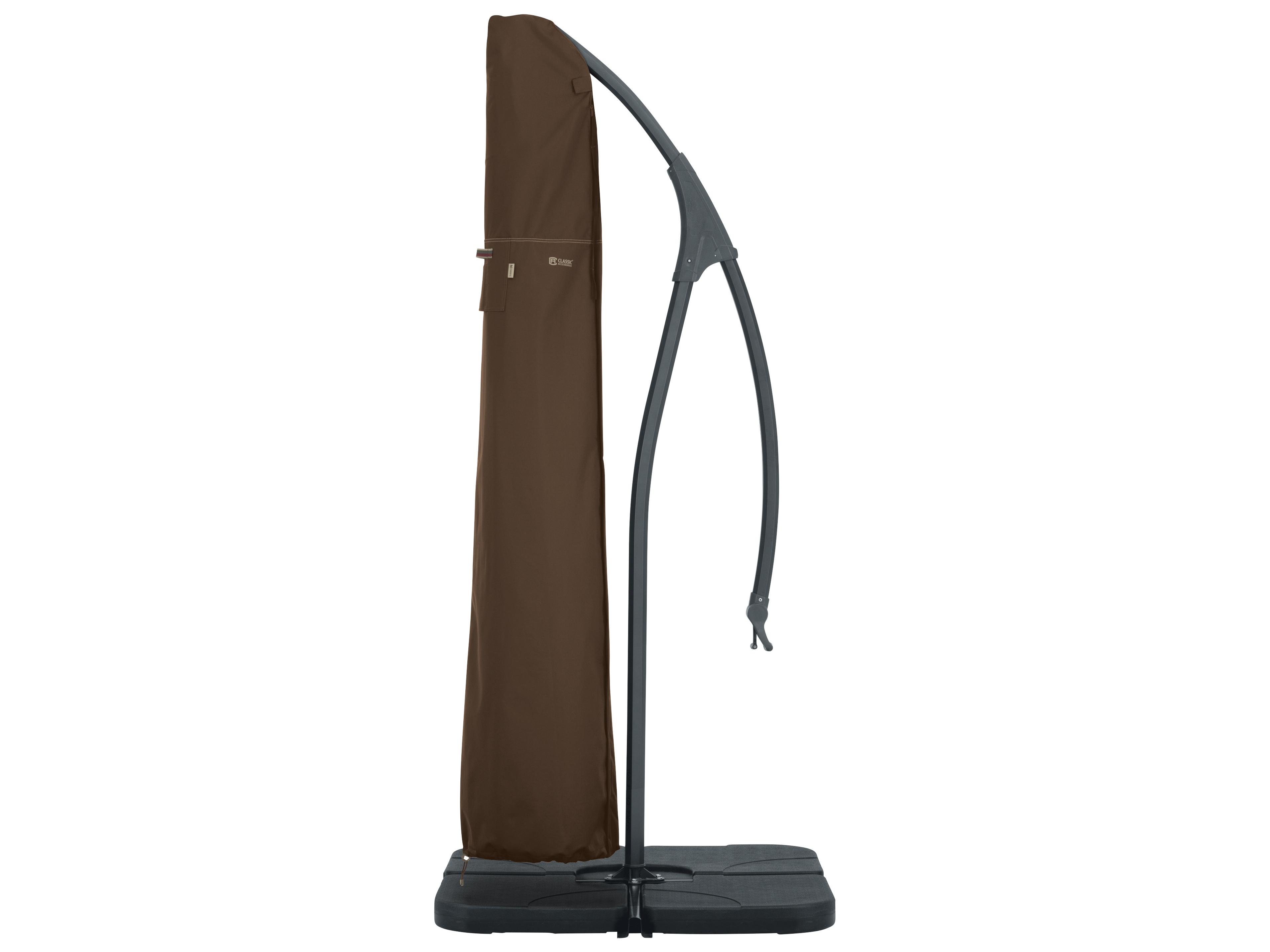 Duck Covers Madrona Dark Cocoa 25 Inch RainProof Offset Patio Umbrella Cover