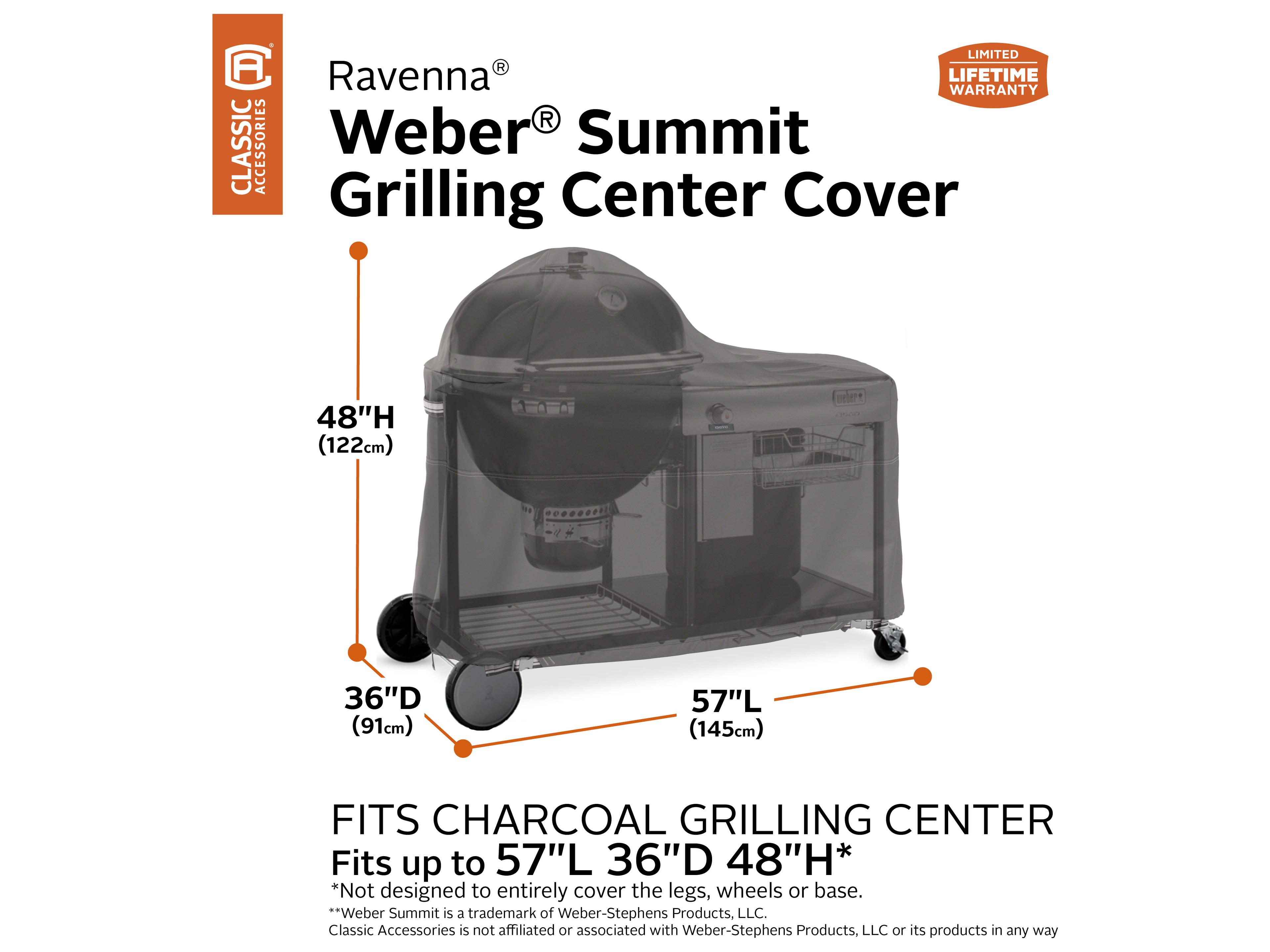 Duck Covers Ravenna Dark Taupe 62 Inch Weber Summit Grill Center Cover