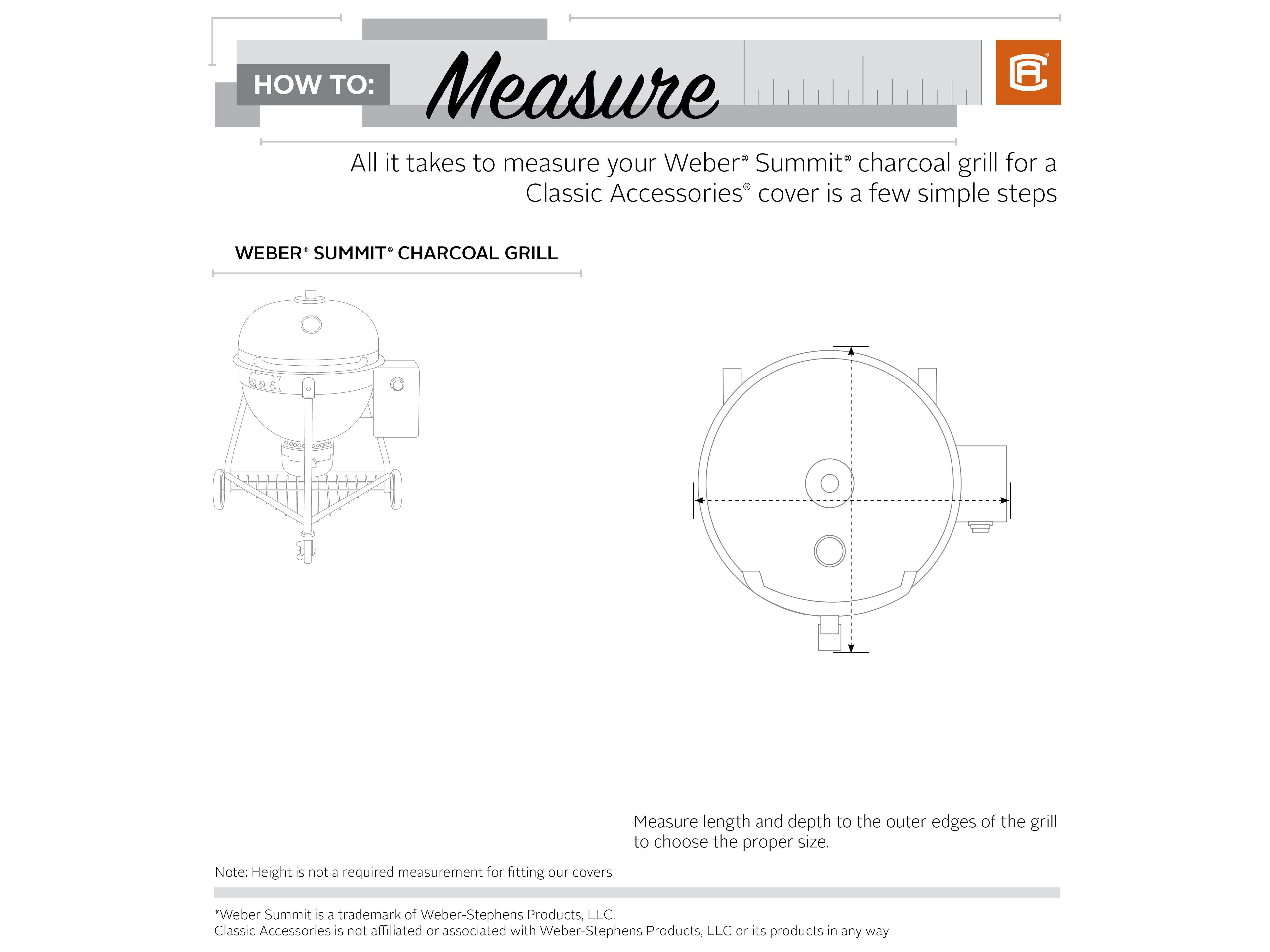 Duck Covers Ravenna Dark Taupe 110 Inch Weber Summit Grill Cover