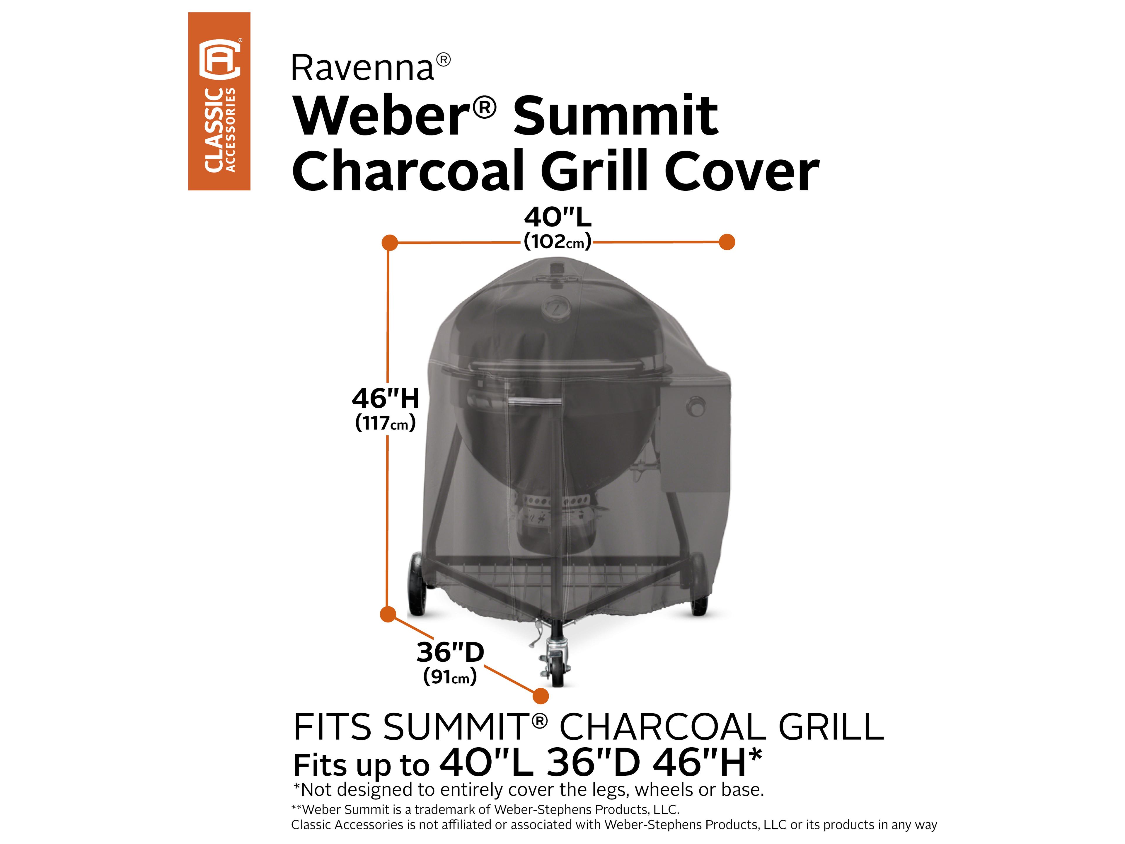 Duck Covers Ravenna Dark Taupe 110 Inch Weber Summit Grill Cover