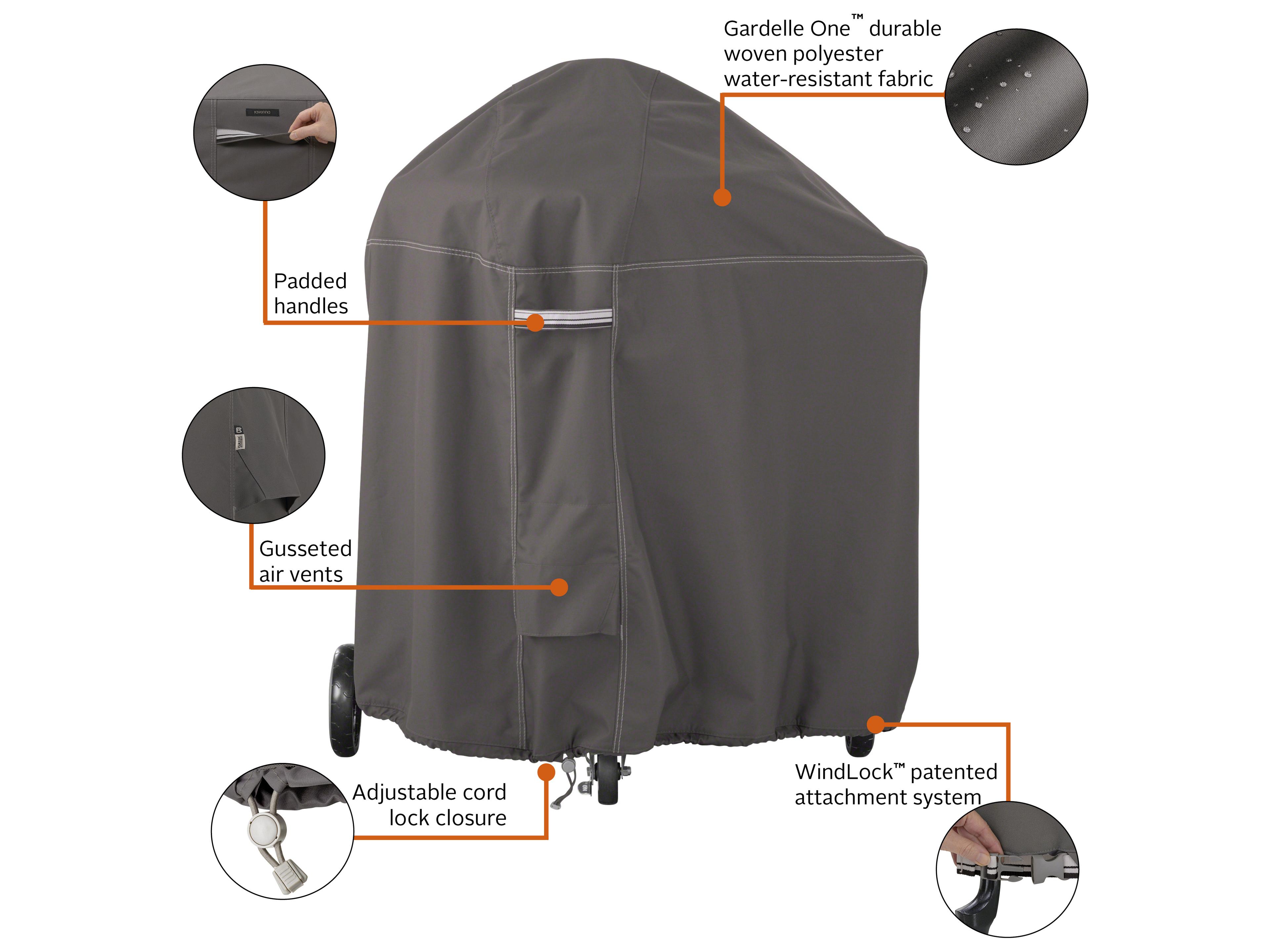 Duck Covers Ravenna Dark Taupe 110 Inch Weber Summit Grill Cover