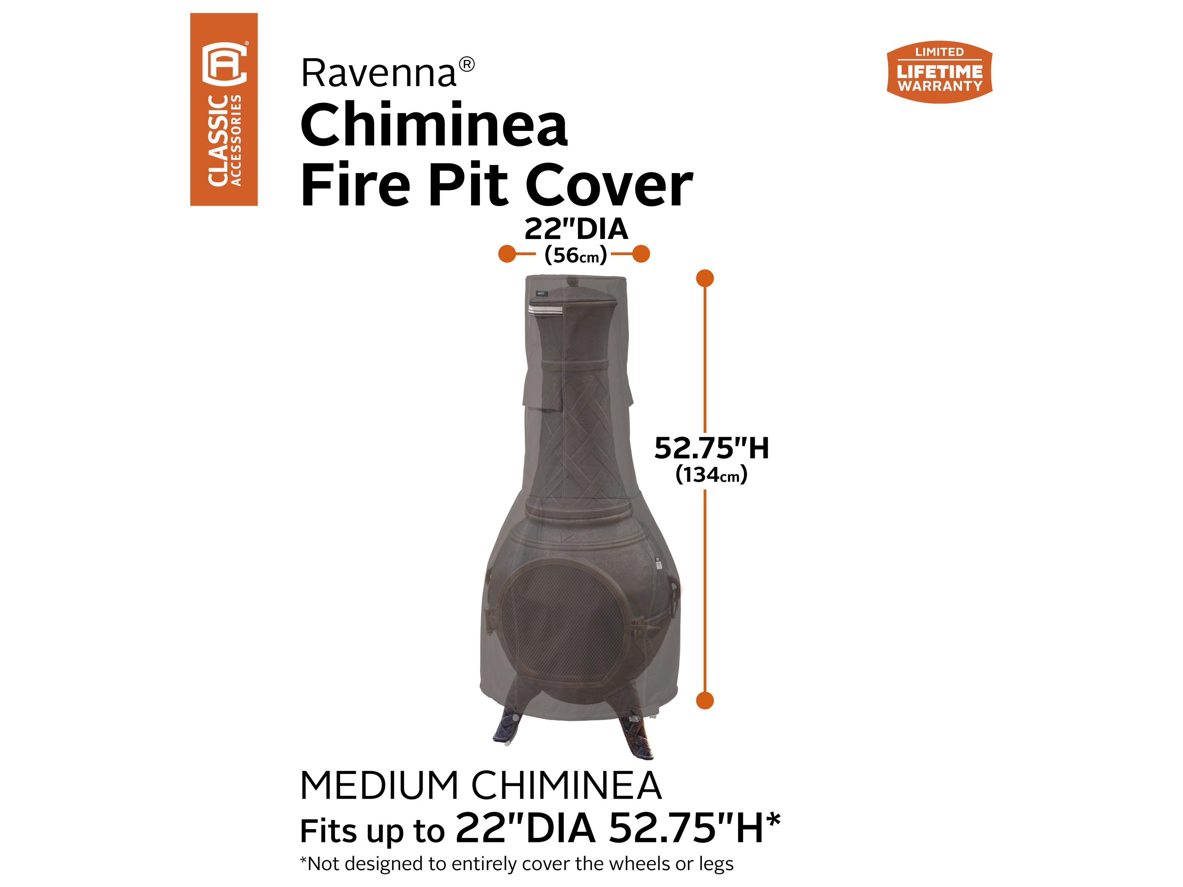 Duck Covers Ravenna Dark Taupe 24 Inch Chiminea Cover