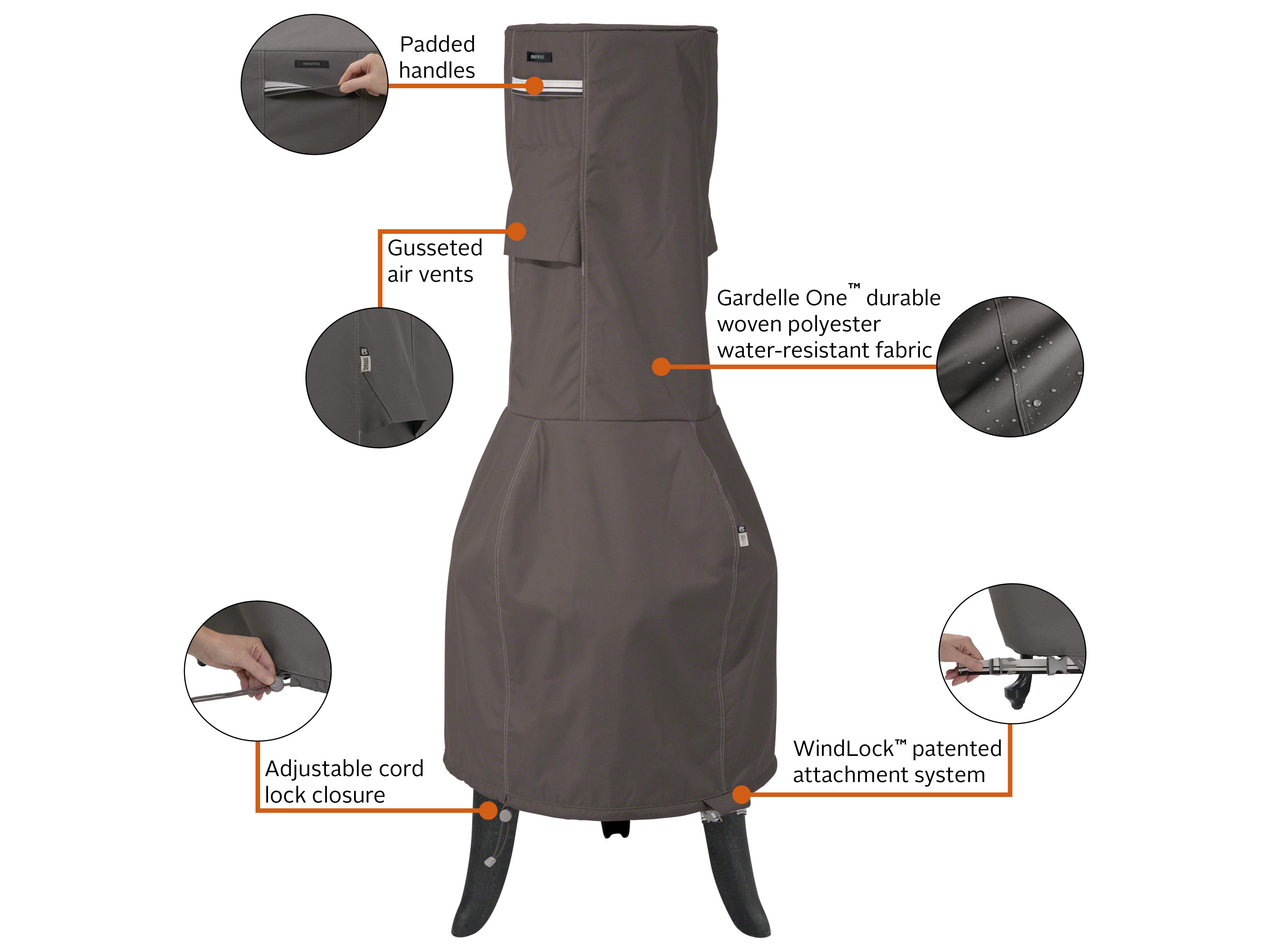 Duck Covers Ravenna Dark Taupe 24 Inch Chiminea Cover