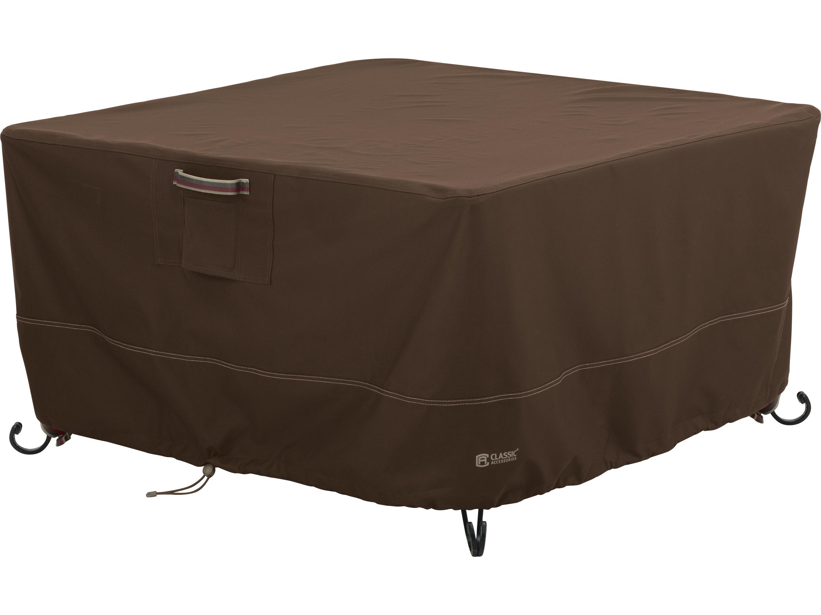 Duck Covers Madrona Dark Cocoa 44 Inch RainProof Square Fire Pit Table Cover