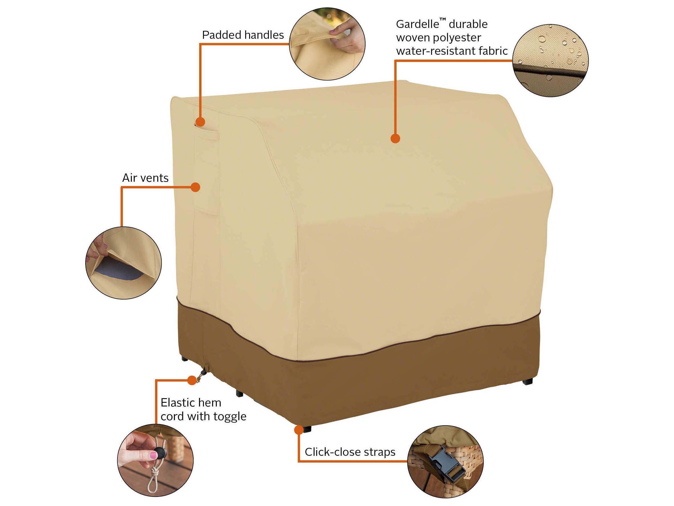 Duck Covers Veranda Pebble 41.5 Inch Outdoor Bar Set Cover