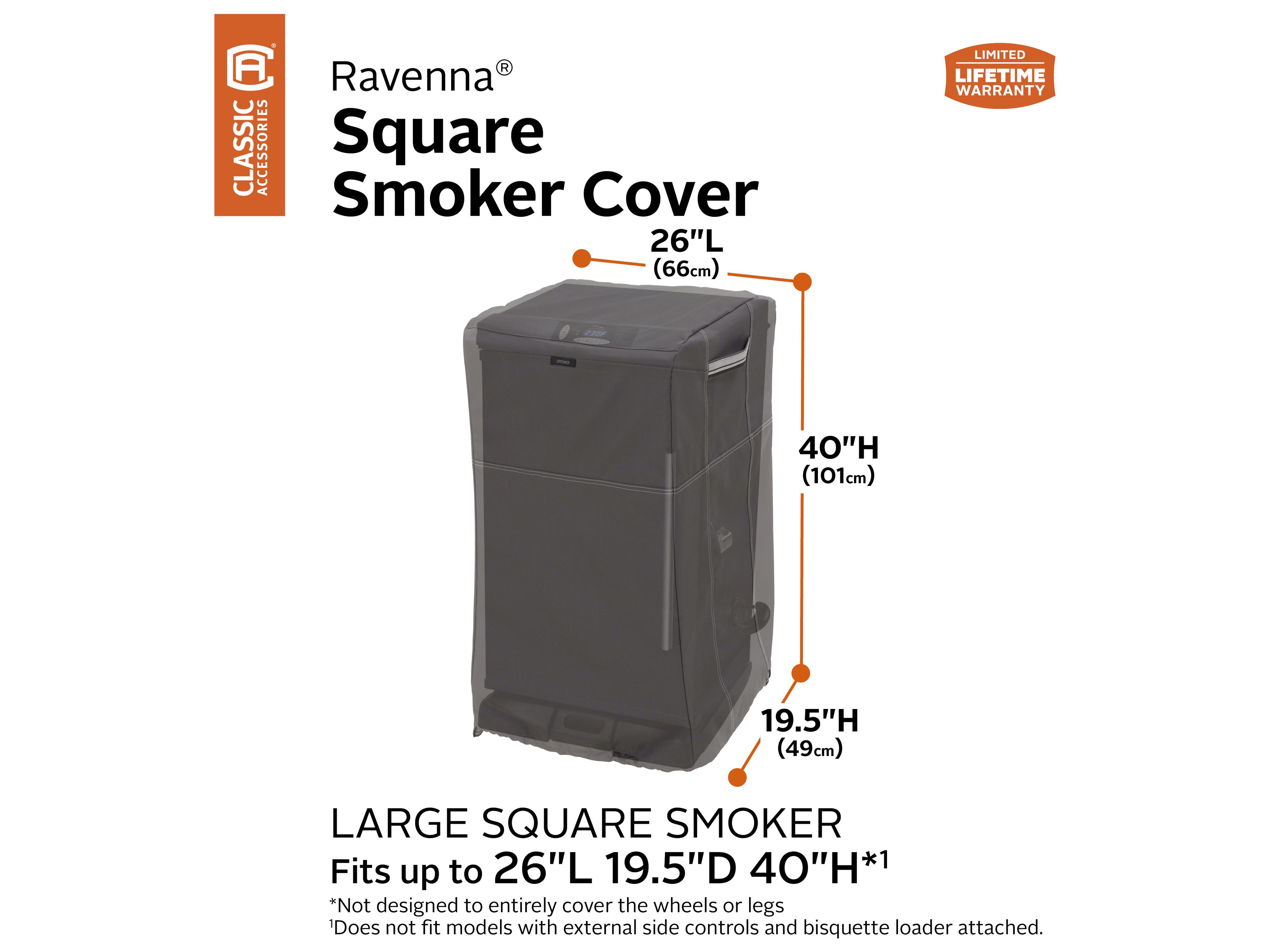 Duck Covers Ravenna Dark Taupe 26 Inch Square Smoker Grill Cover