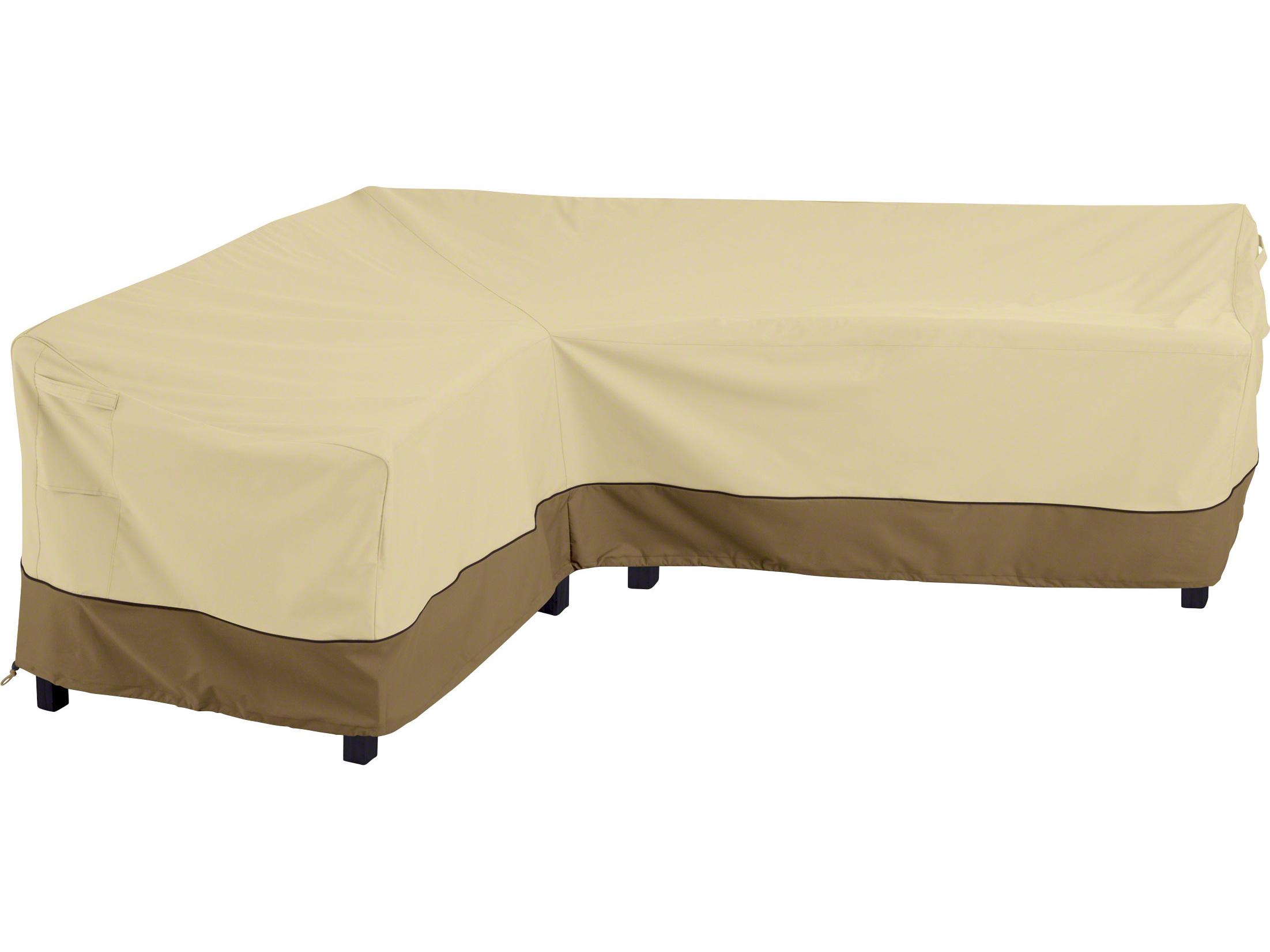 Duck Covers Veranda Pebble 104 Inch Sectional Lounge Set Cover