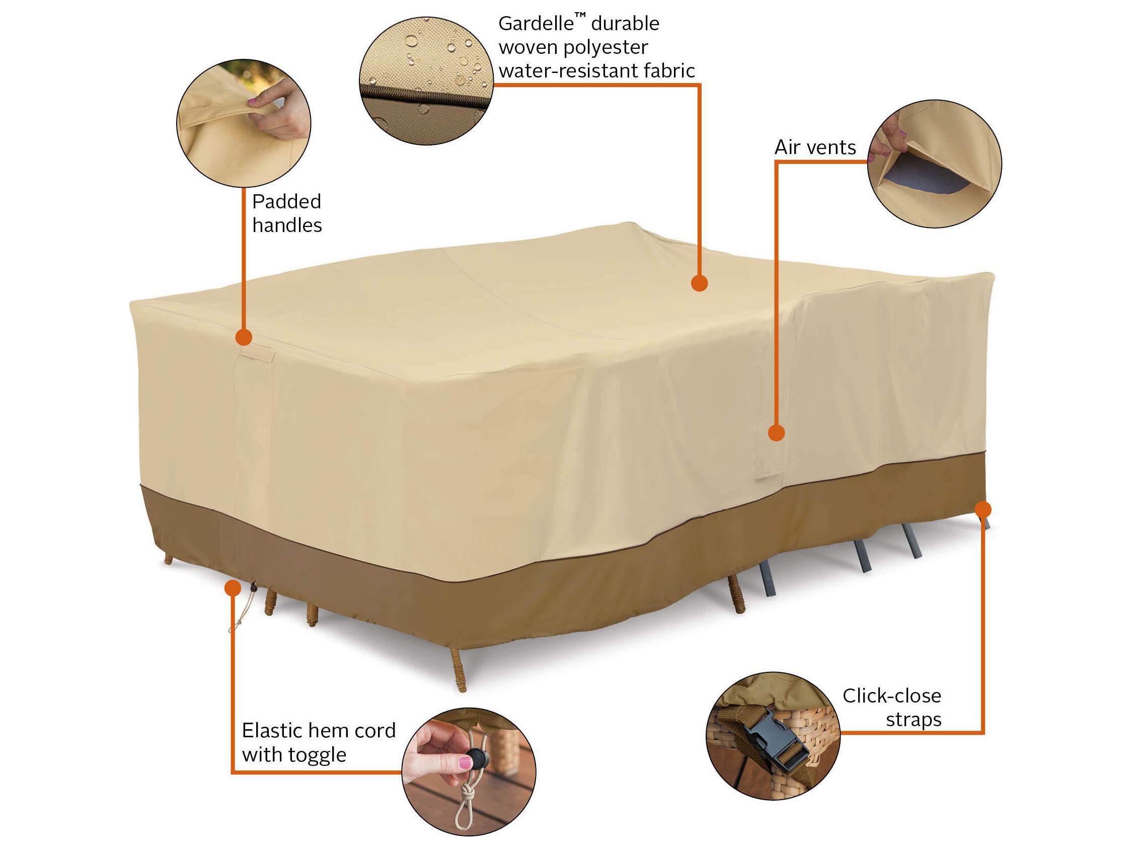 Duck Covers Veranda Pebble 142 Inch Full Coverage Set/General Purpose Cover