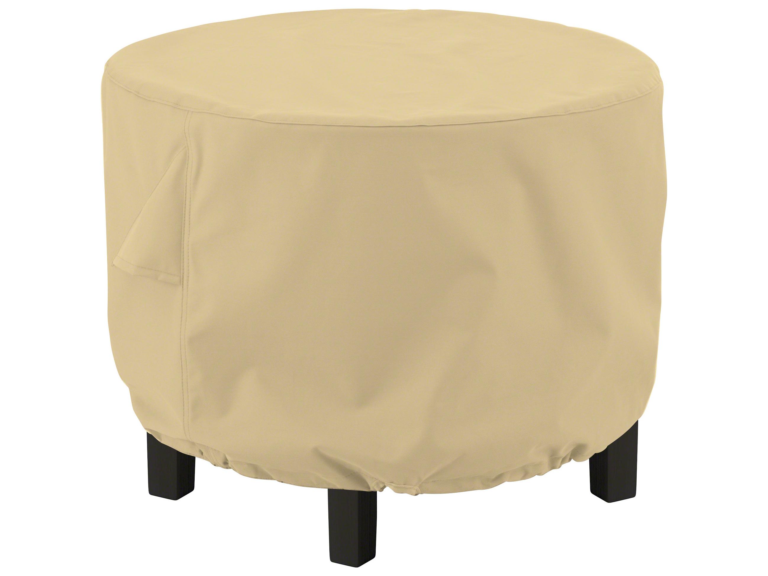 Duck Covers Terrazzo Sand 36 Inch Round Ottoman/Coffee Table Cover