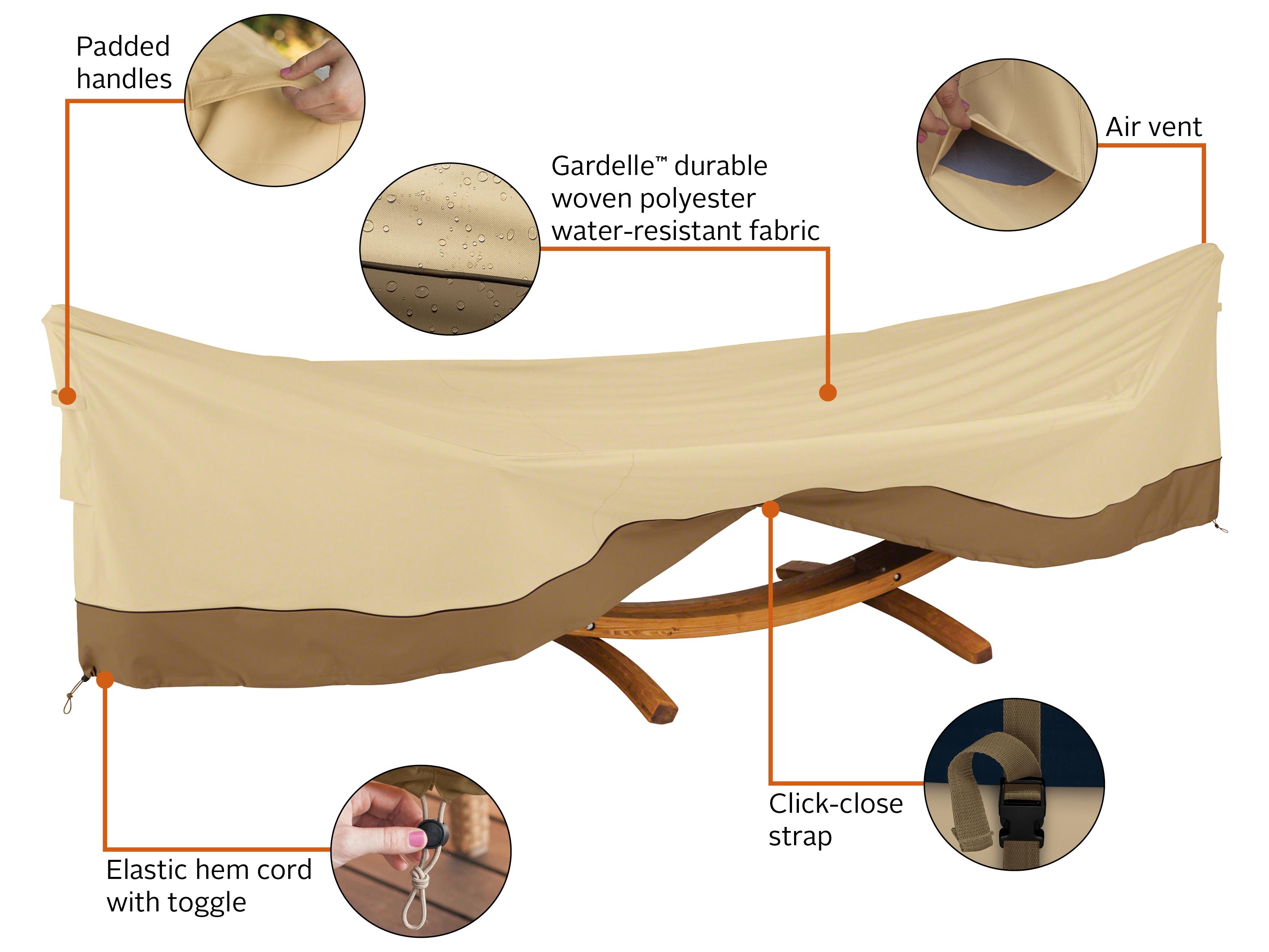 Duck Covers Veranda Pebble 13 Foot Framed Hammock & Stand Cover