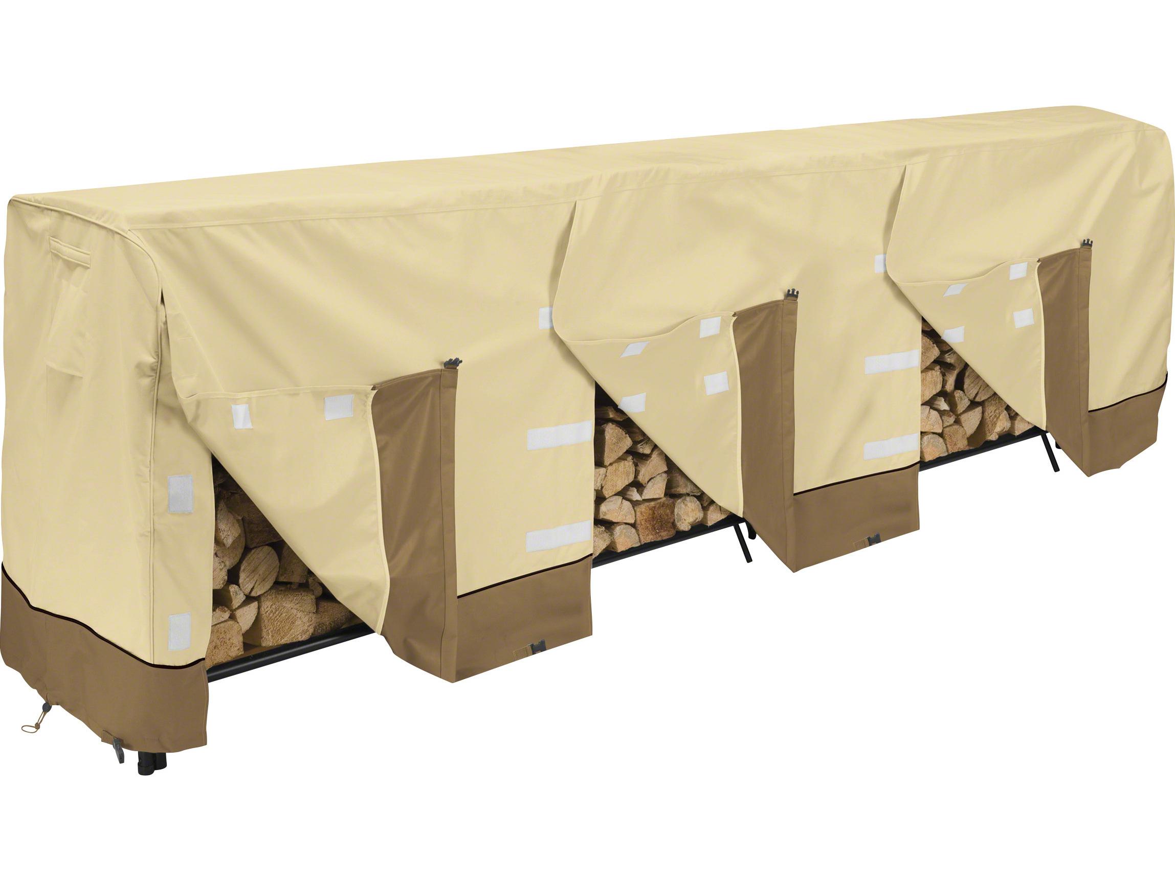 Duck Covers Veranda Pebble 148 Inch Large Log Rack Cover