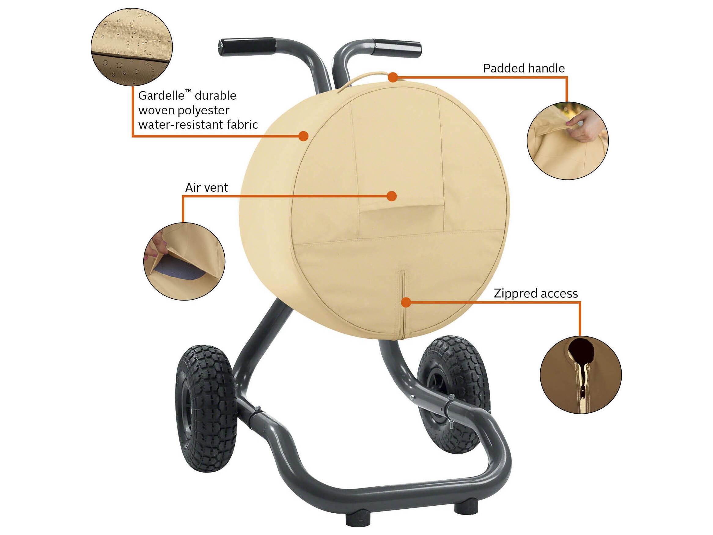 Duck Covers Veranda Pebble 18.5 Inch Free Standing Hose Reel Cover