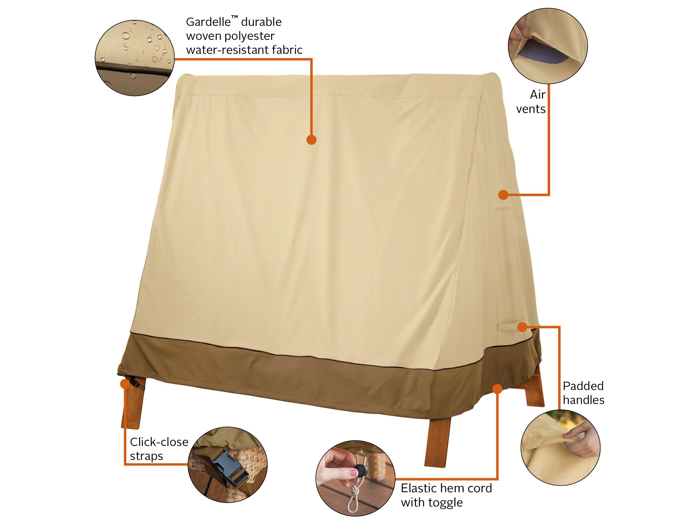 Duck Covers Veranda Pebble 77 Inch A-Frame Swing Cover