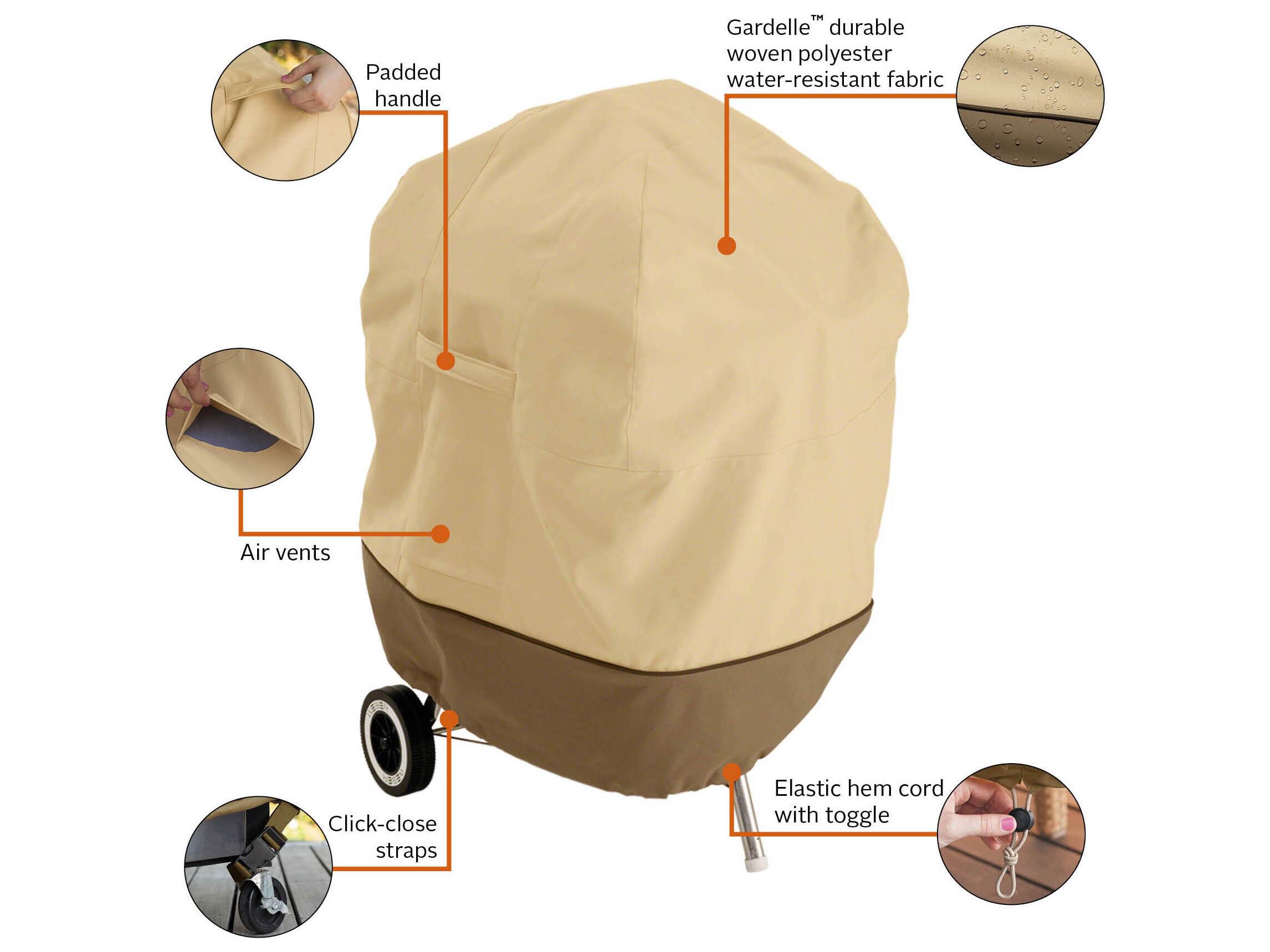 Duck Covers Veranda Pebble 31.8 Inch Kettle BBQ Grill Cover