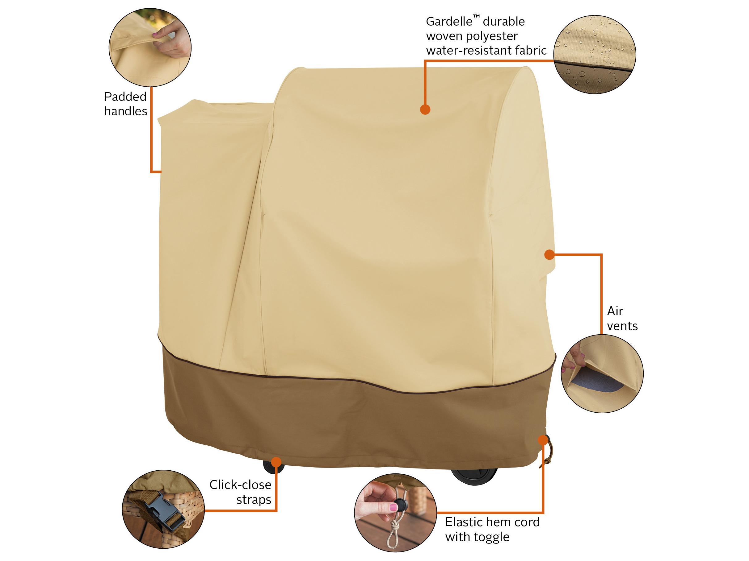 Duck Covers Veranda Pebble 46 Inch Large Pellet Grill Cover
