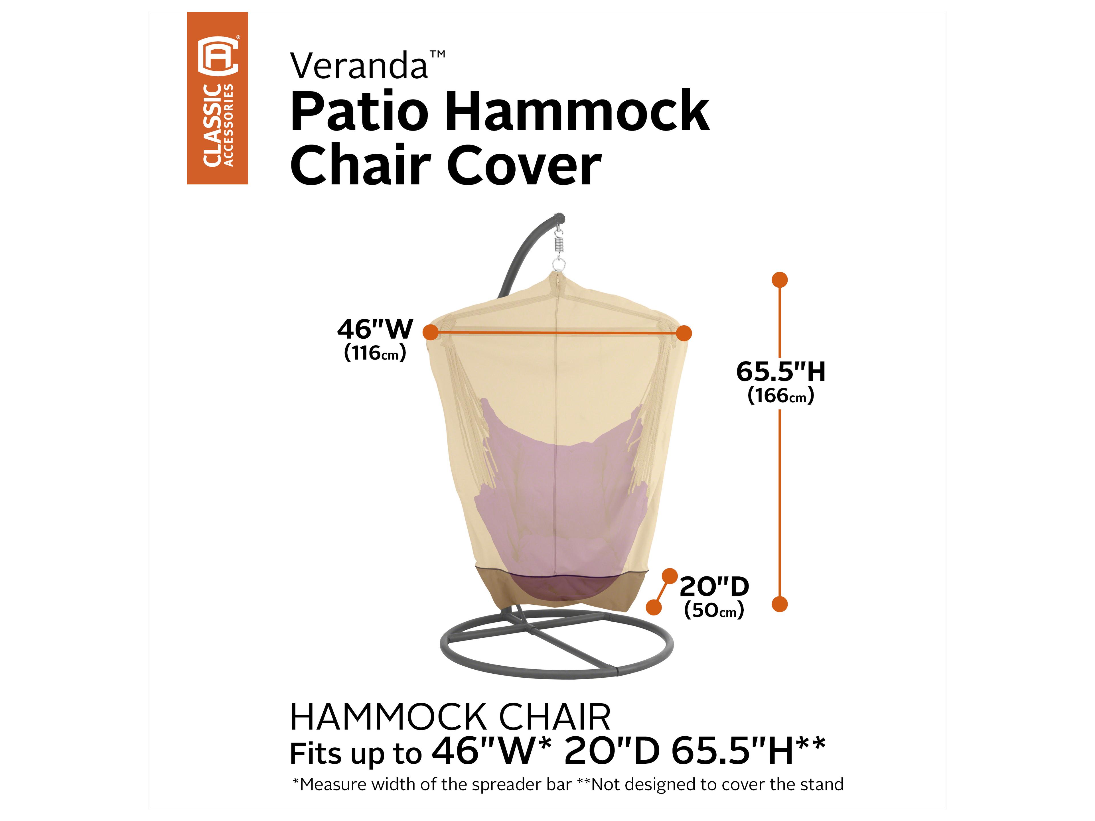 Duck Covers Veranda Pebble 48 Inch Hammock Chair Cover