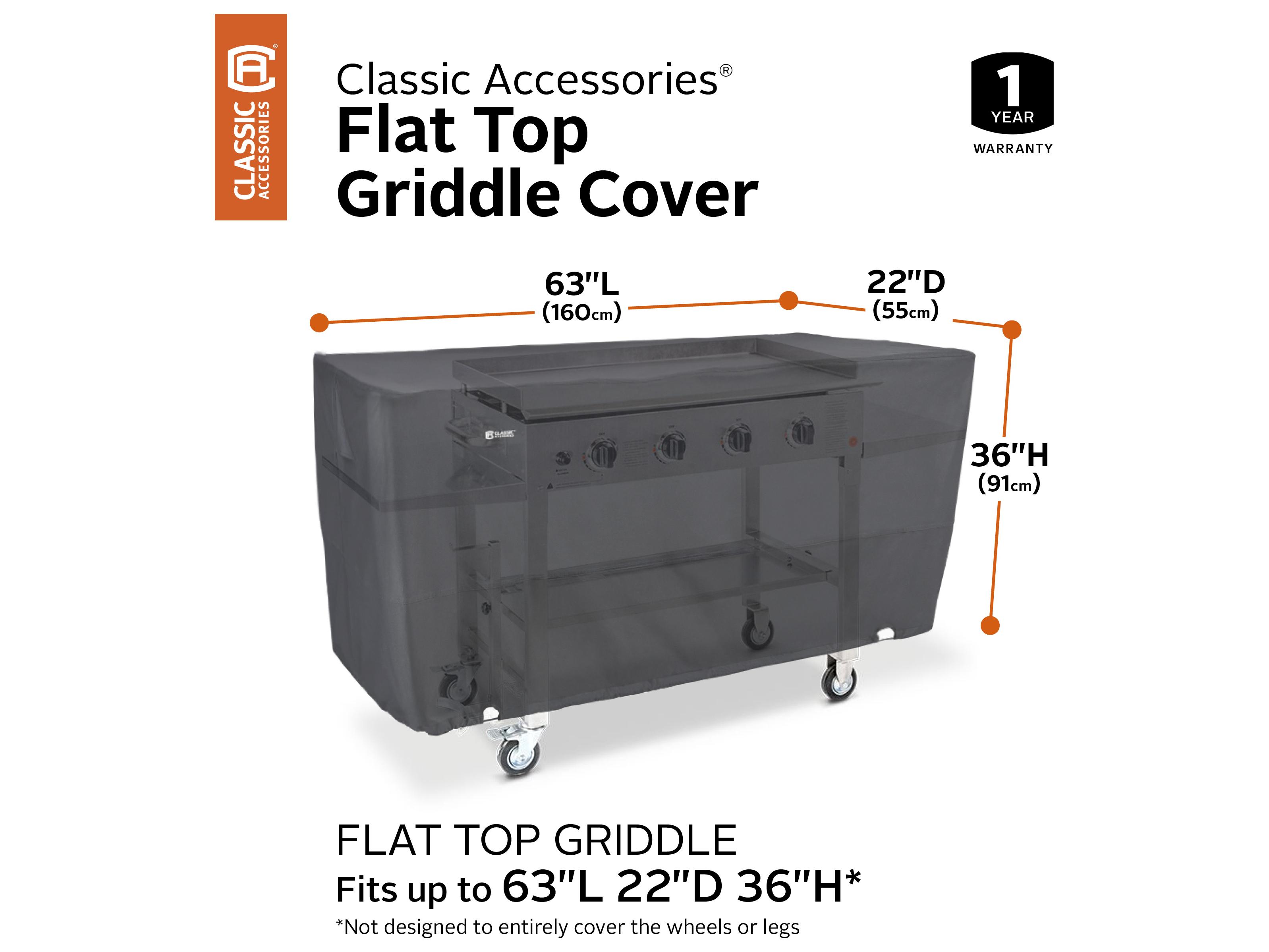 Duck Covers Classic Black 65 Inch Flat Top Griddle Cover