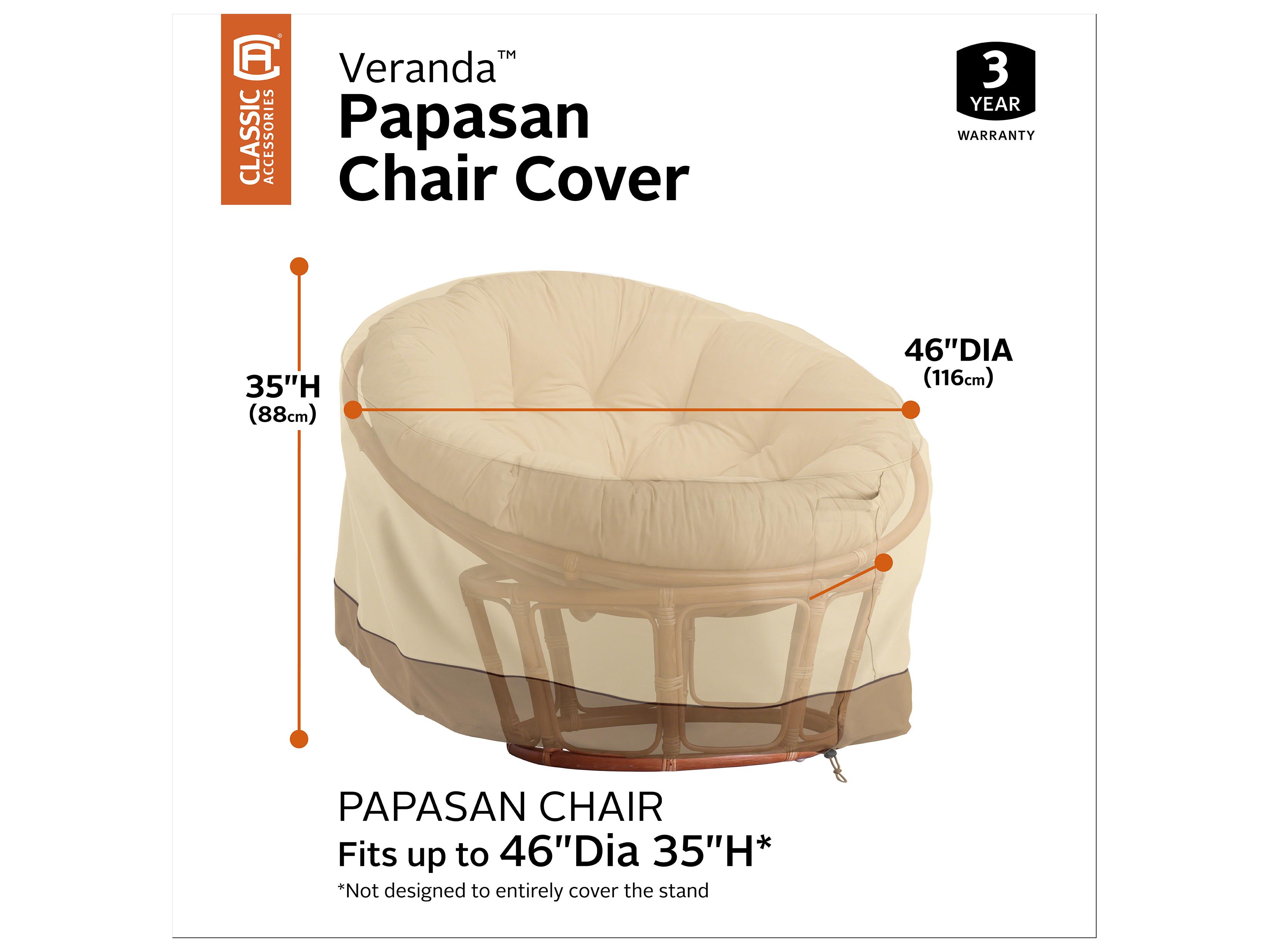 Duck Covers Veranda Pebble 47 Inch Papasan Chair Cover