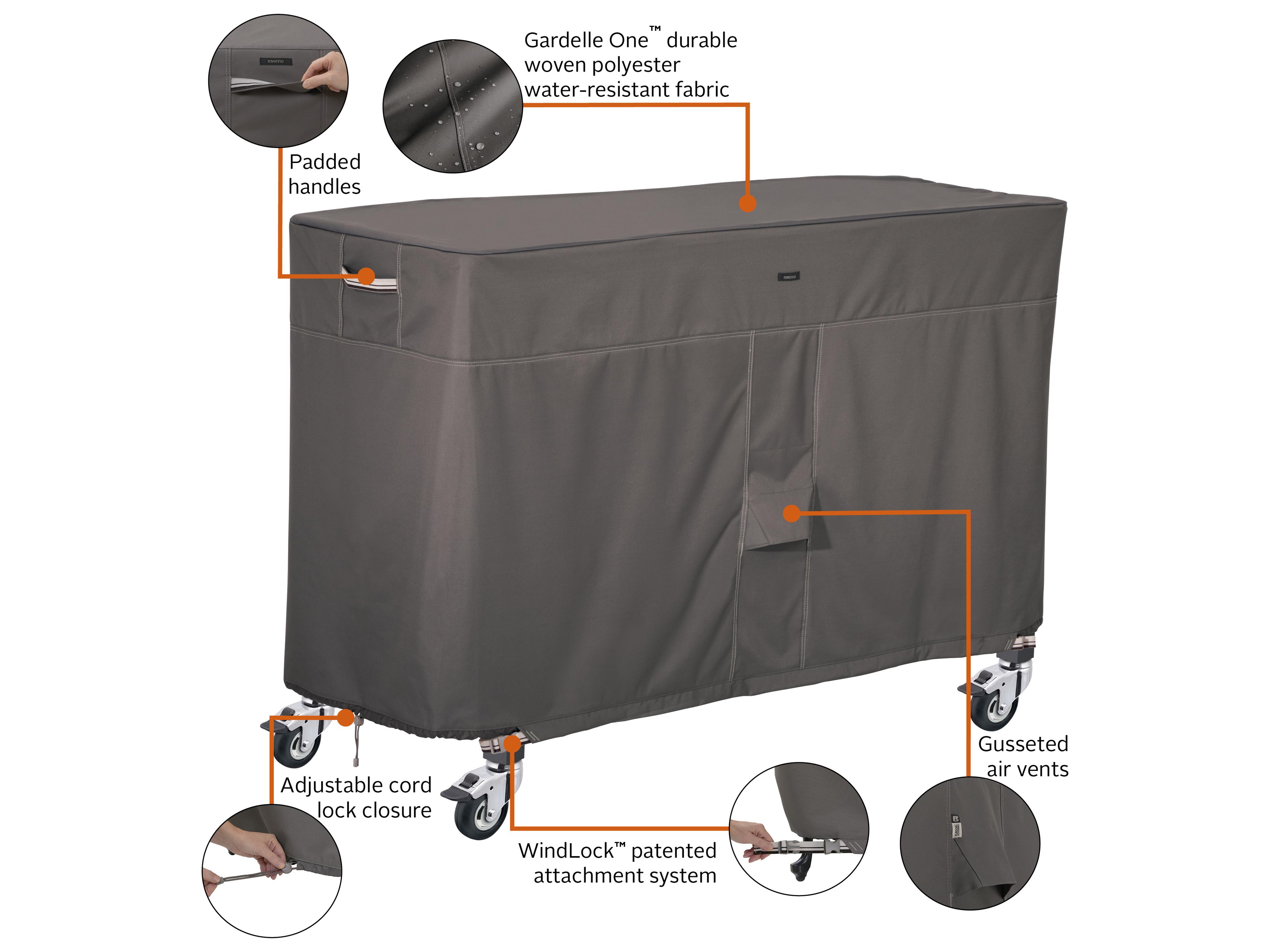 Duck Covers Ravenna Dark Taupe 63 Inch Flat Top Griddle Cover