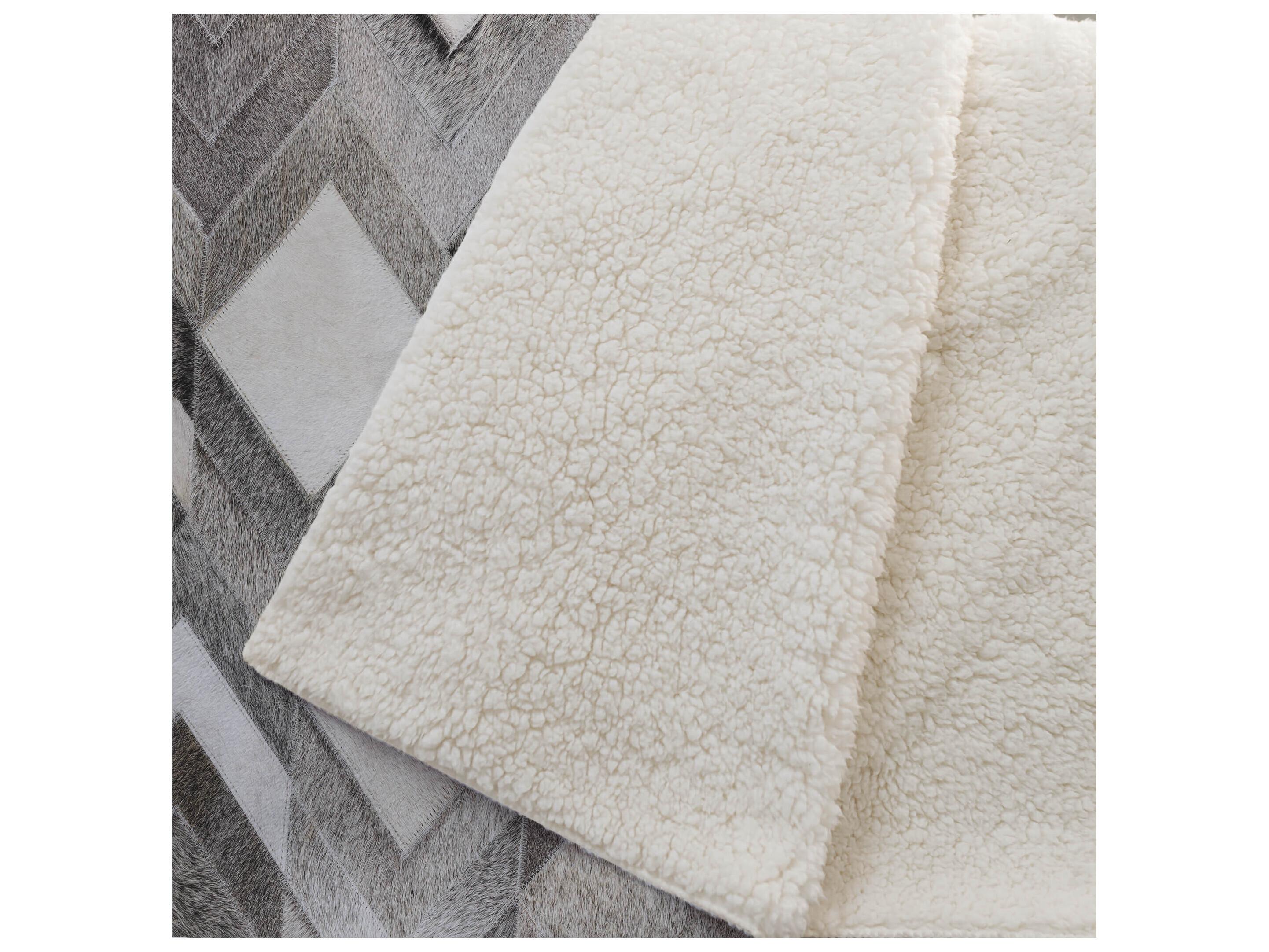 Dalyn Sherpa Gray Polyester Throw