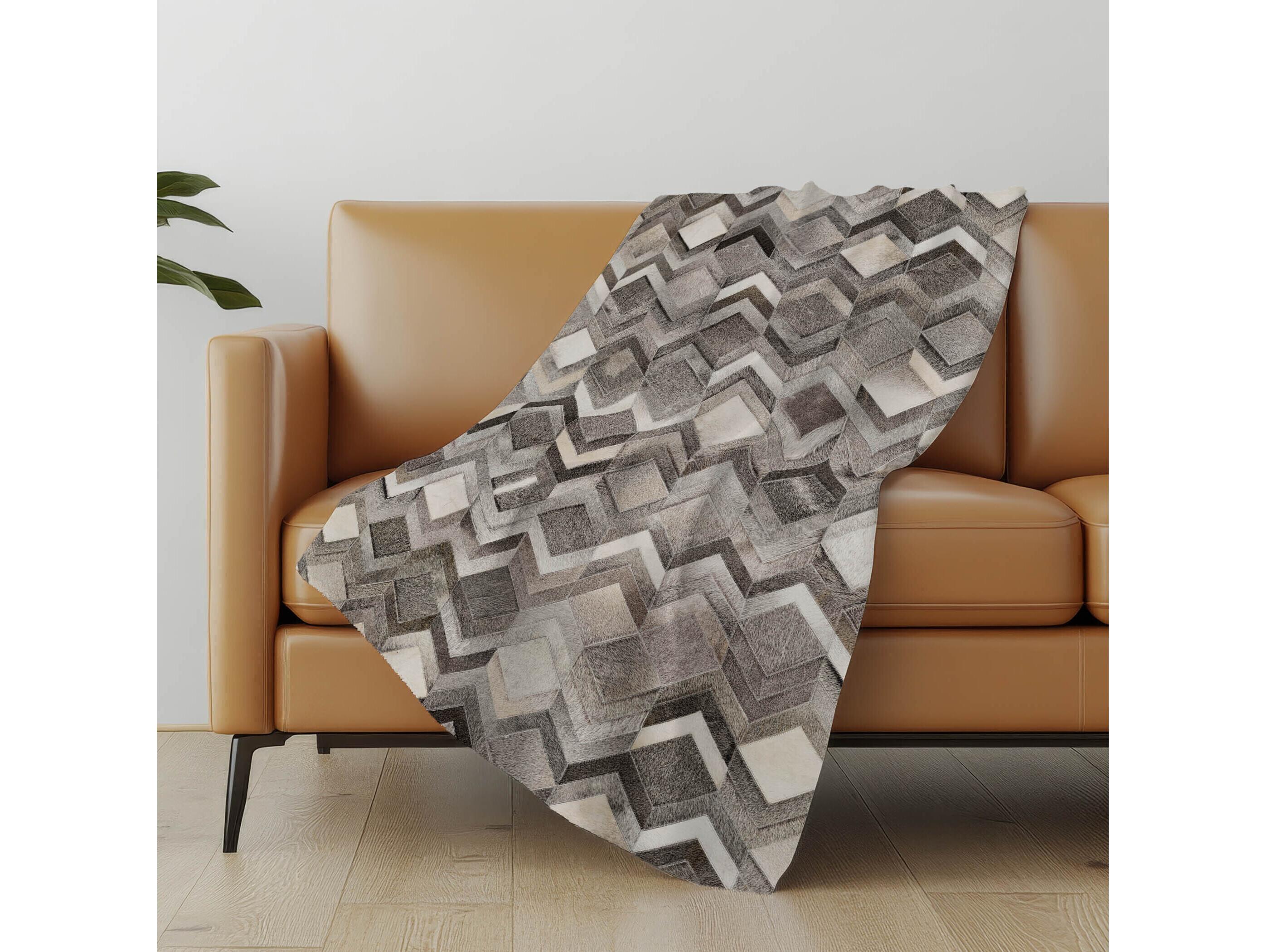 Dalyn Sherpa Gray Polyester Throw