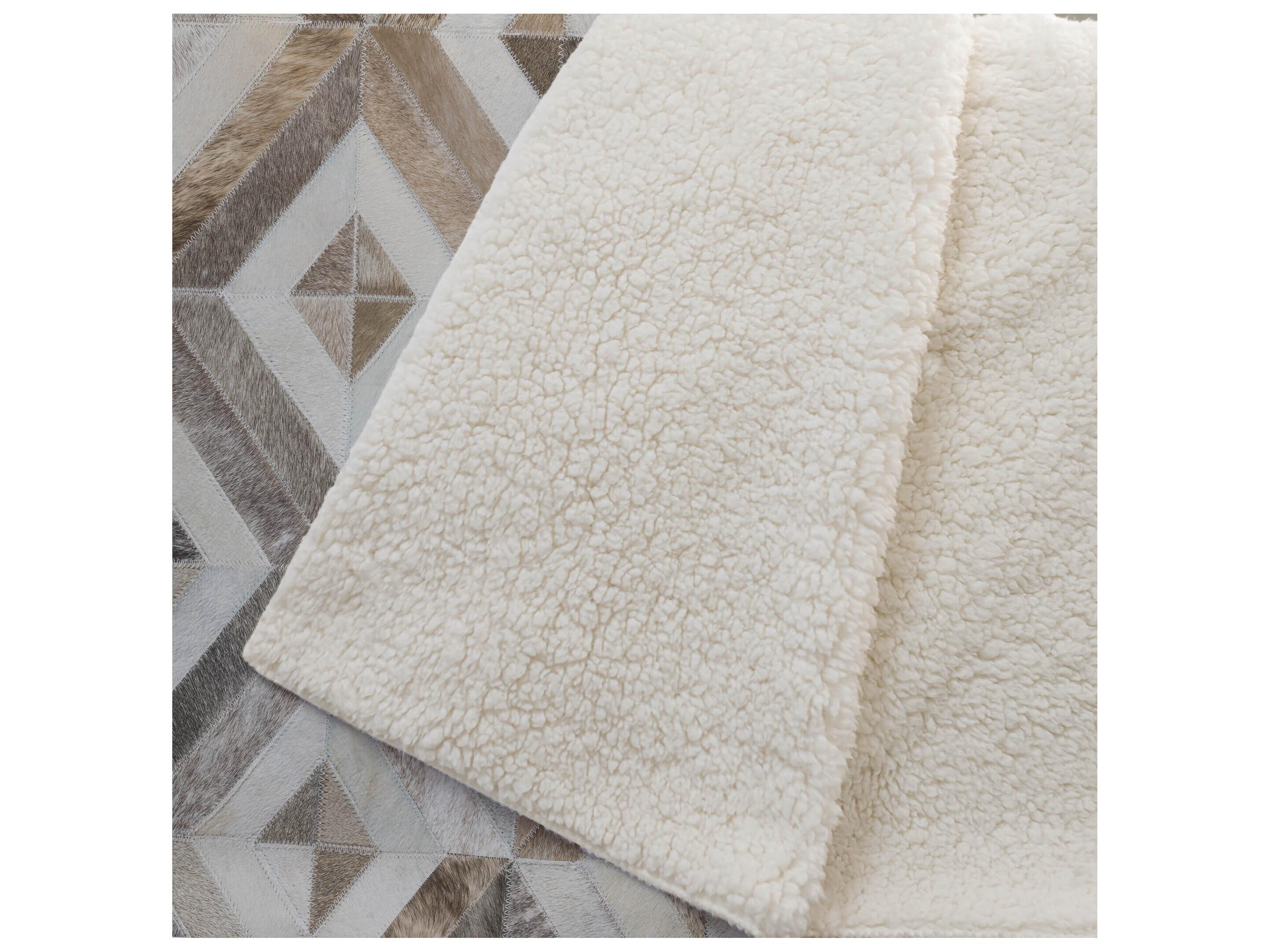 Dalyn Sherpa Gray Polyester Throw