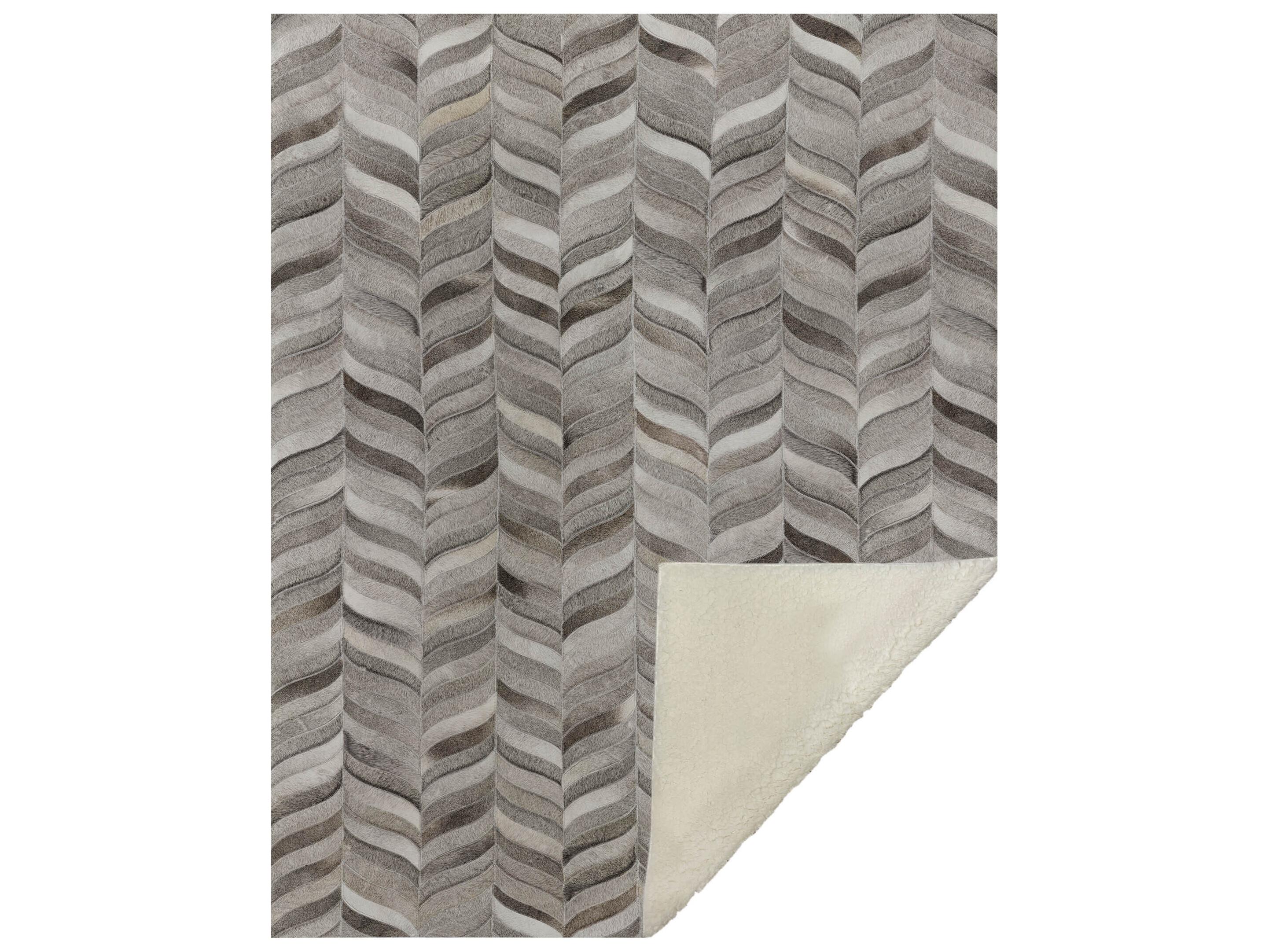 Dalyn Sherpa Gray Polyester Throw