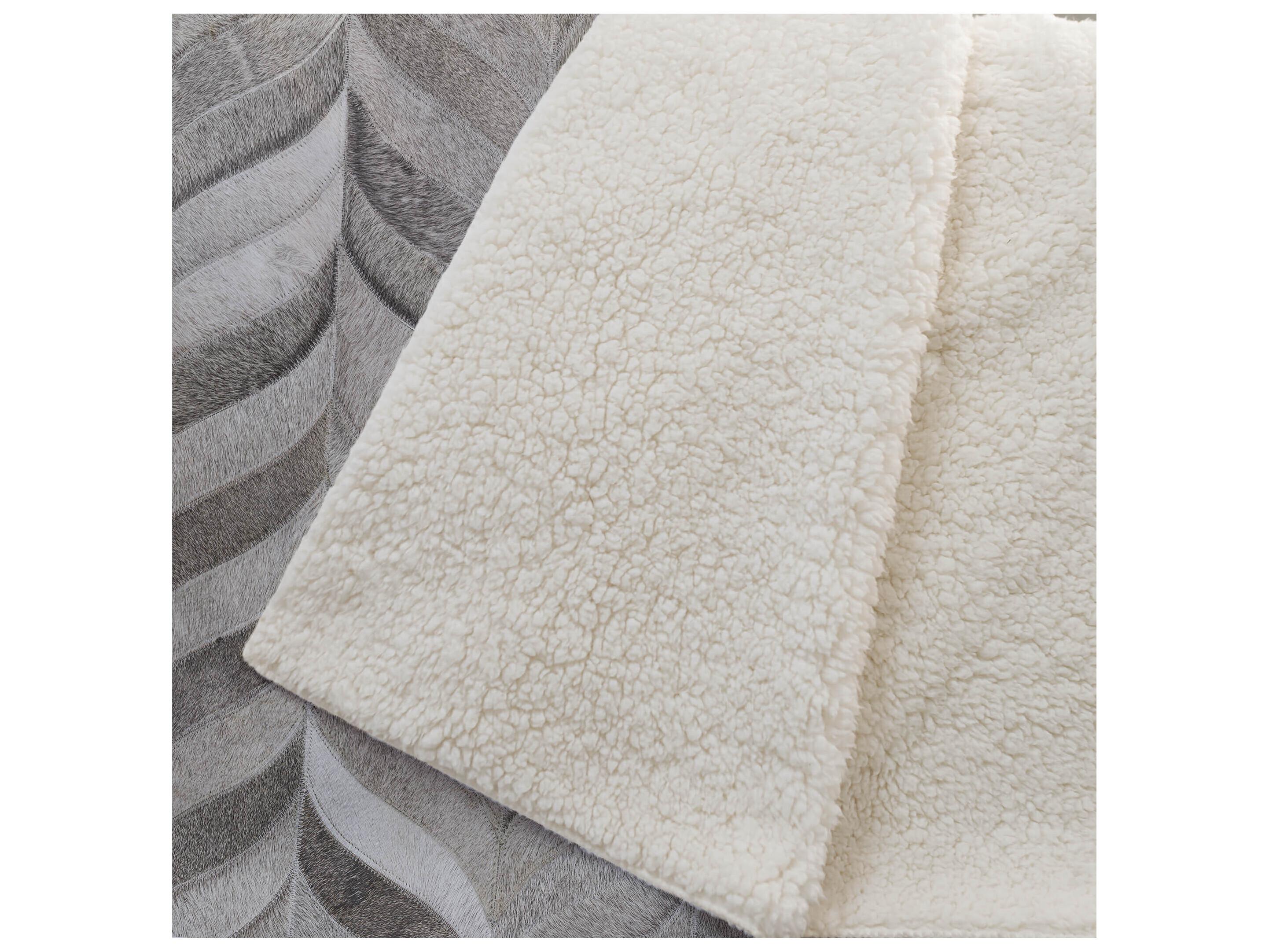 Dalyn Sherpa Gray Polyester Throw