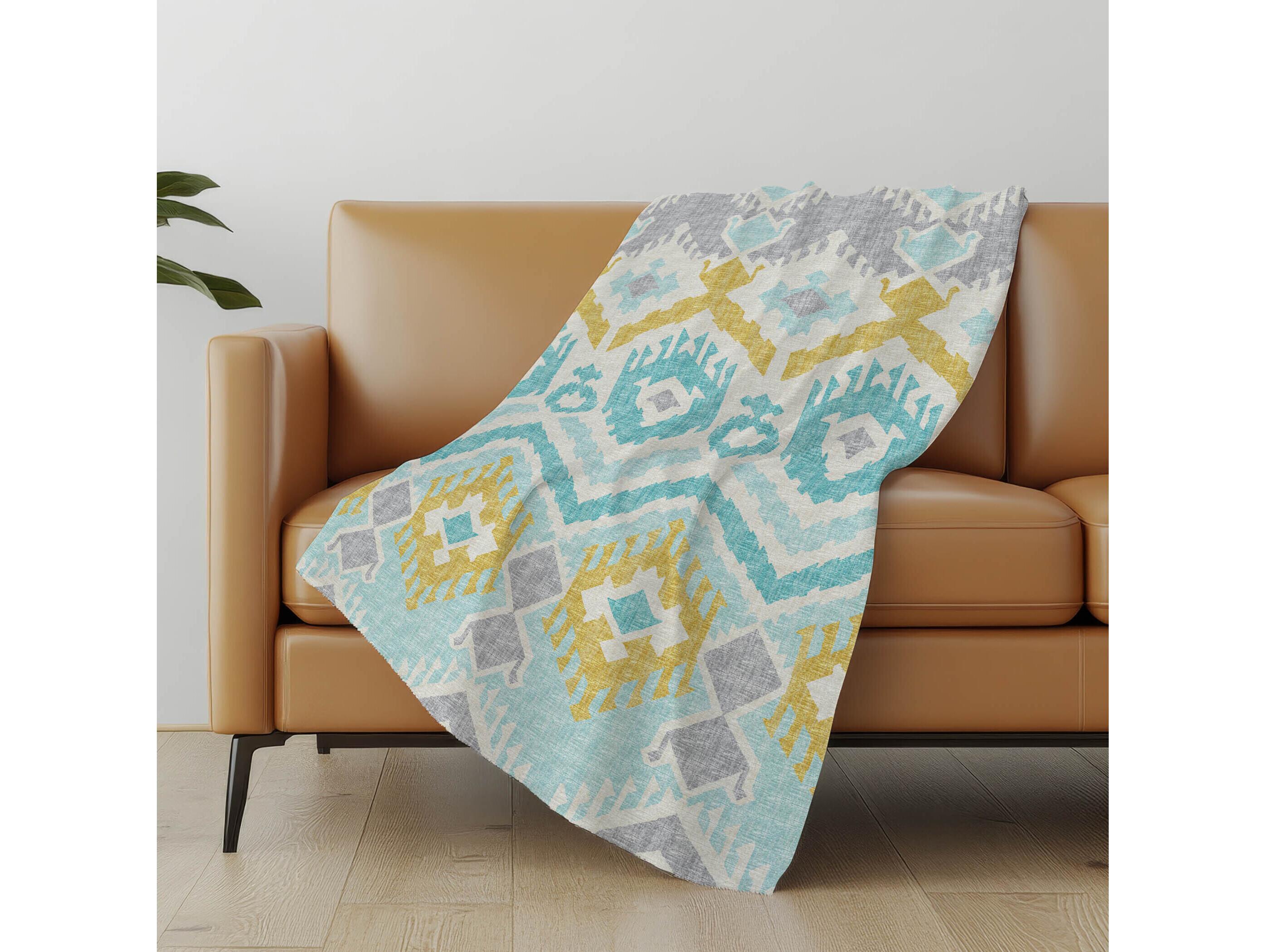Dalyn Sherpa Blue Polyester Throw