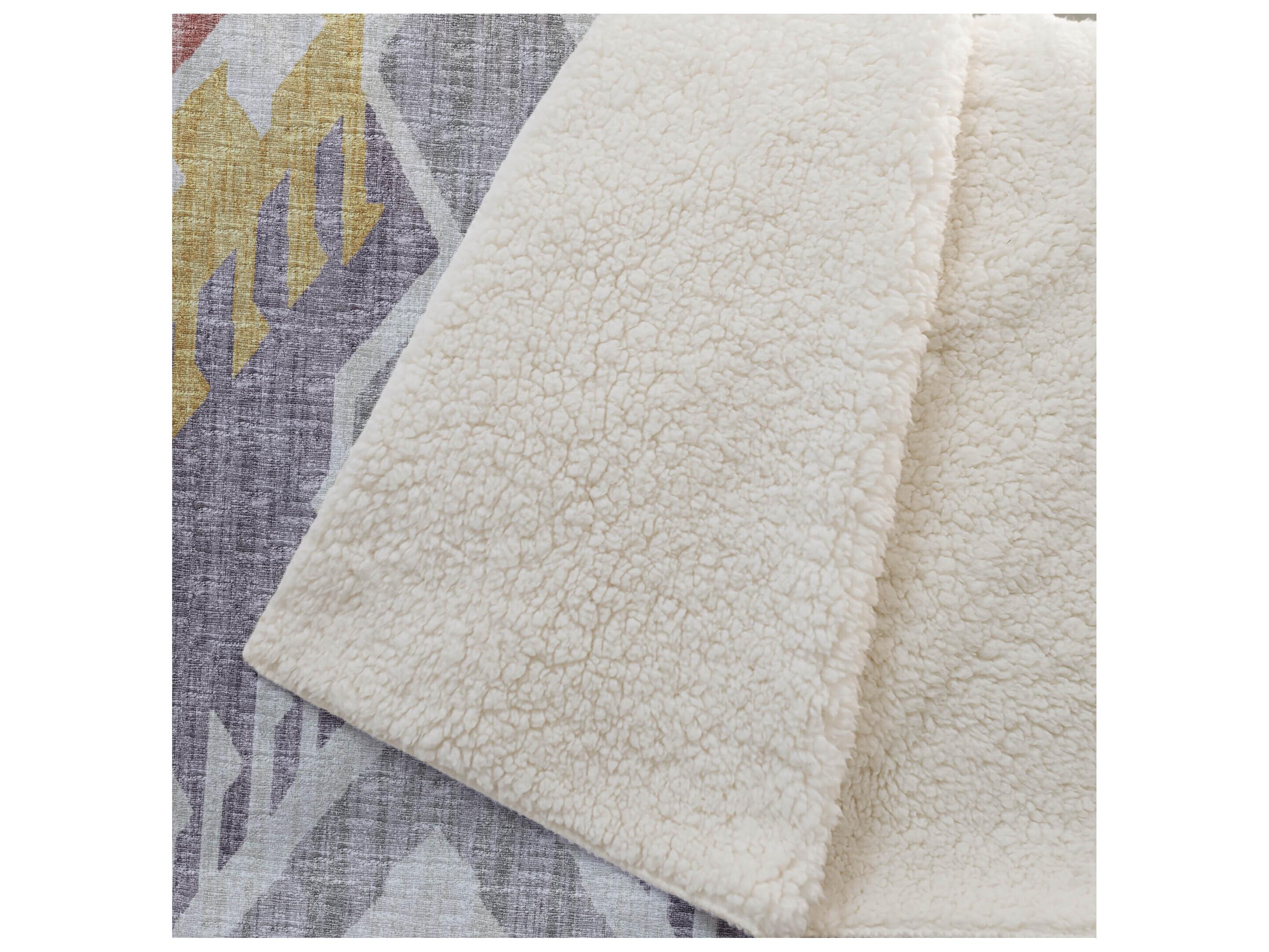 Dalyn Sherpa Purple Polyester Throw