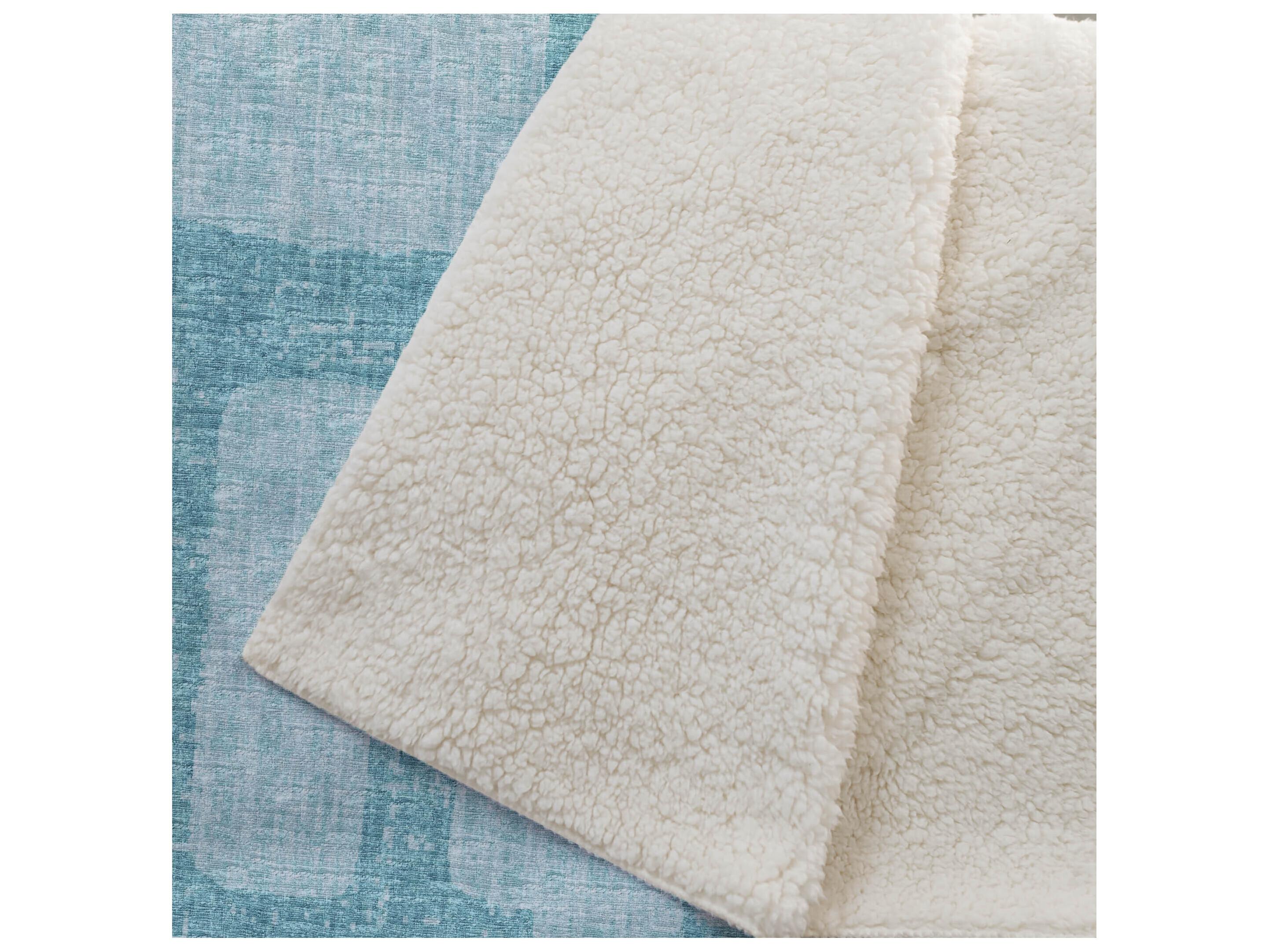 Dalyn Sherpa Blue Polyester Throw