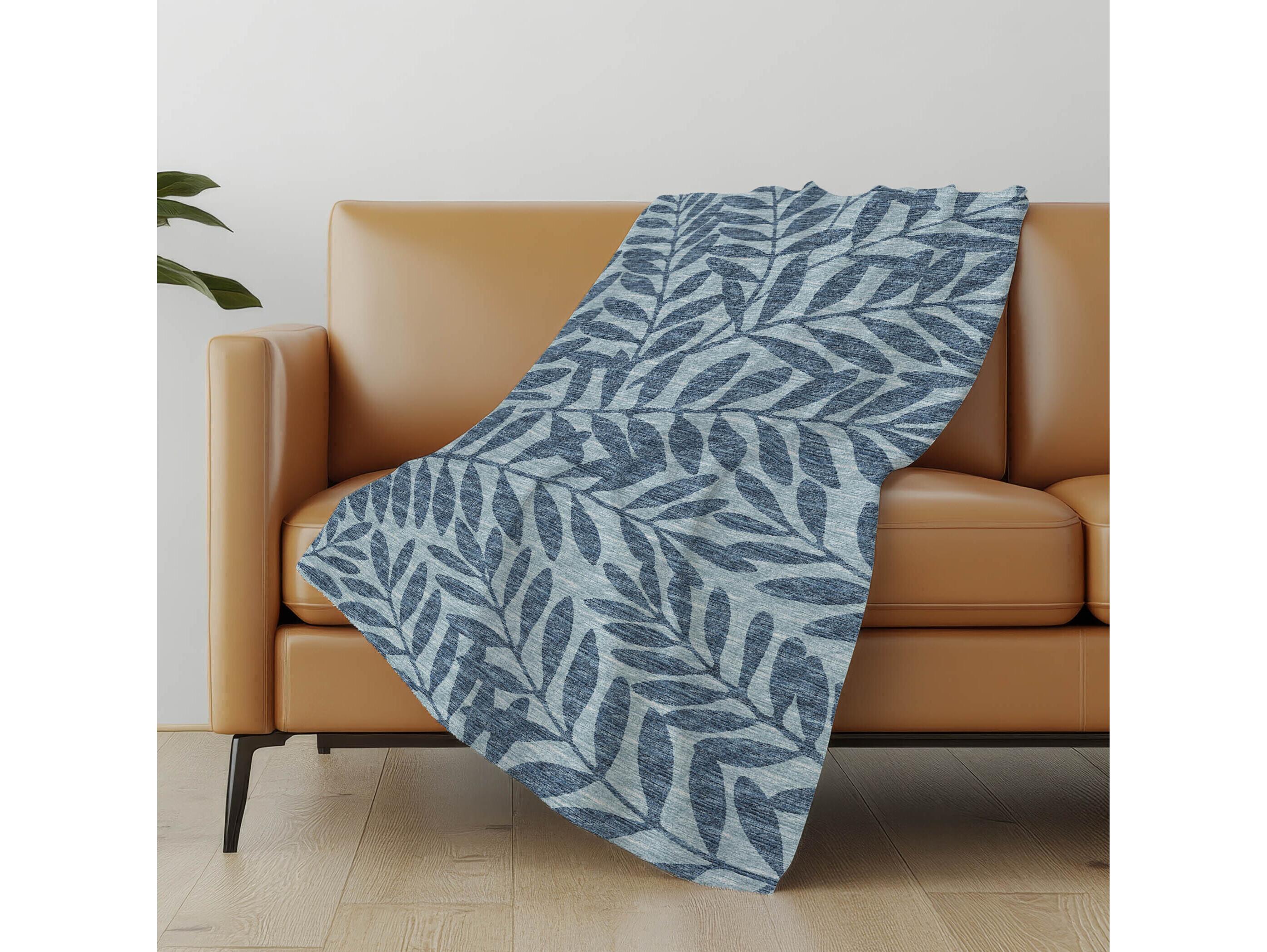 Dalyn Sherpa Blue Polyester Throw