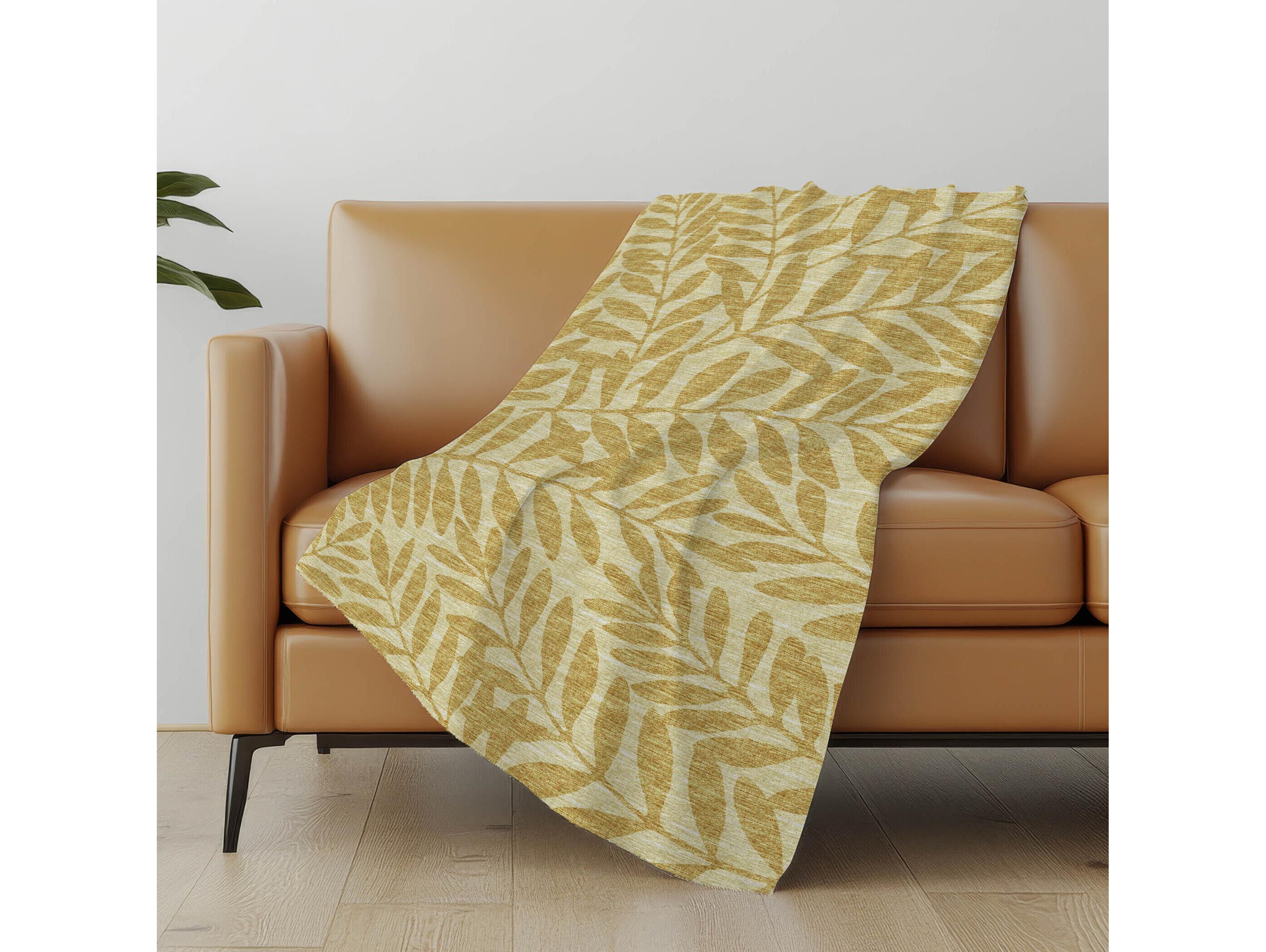 Dalyn Sherpa Yellow Polyester Throw