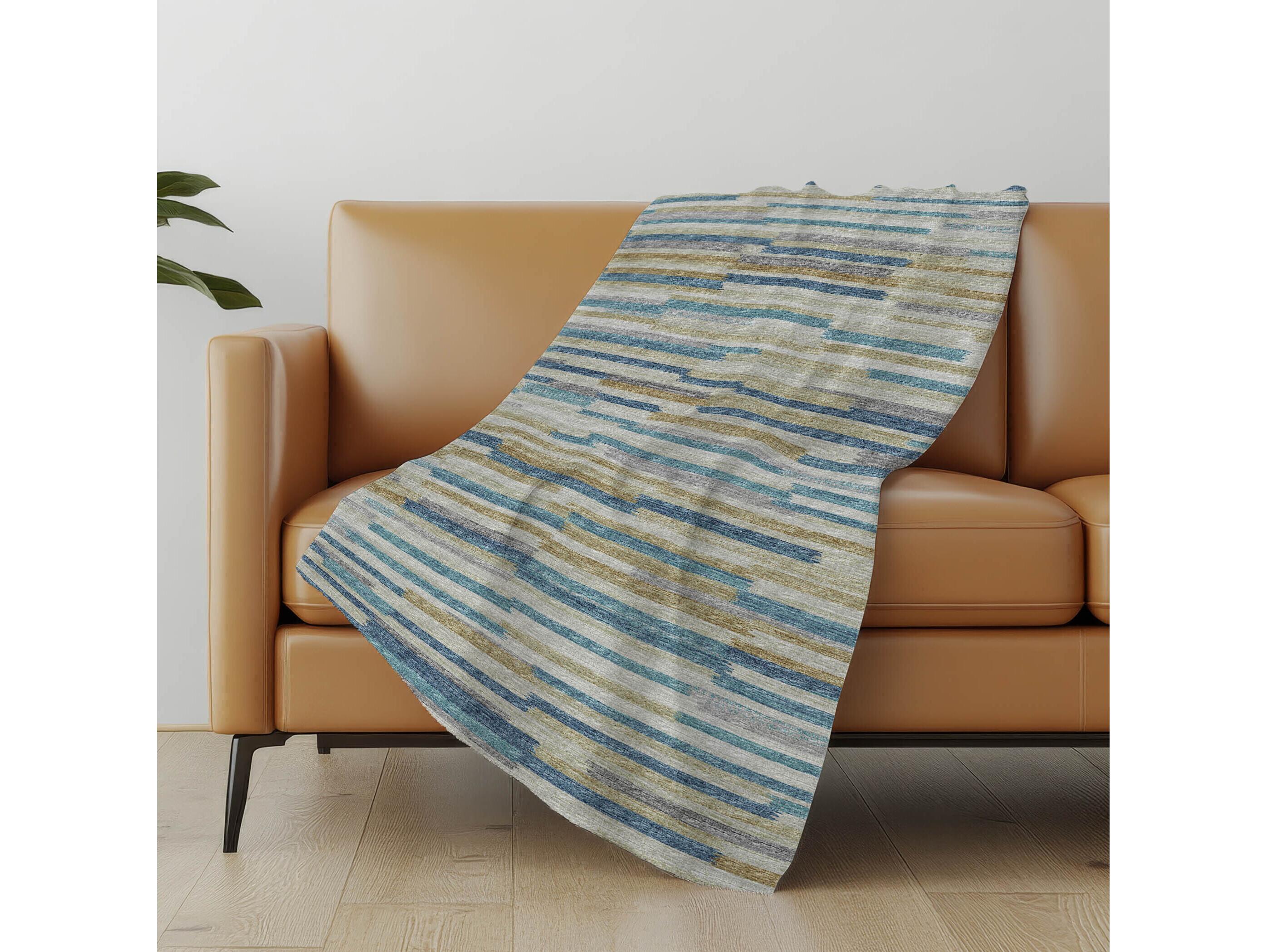 Dalyn Sherpa Blue Polyester Throw