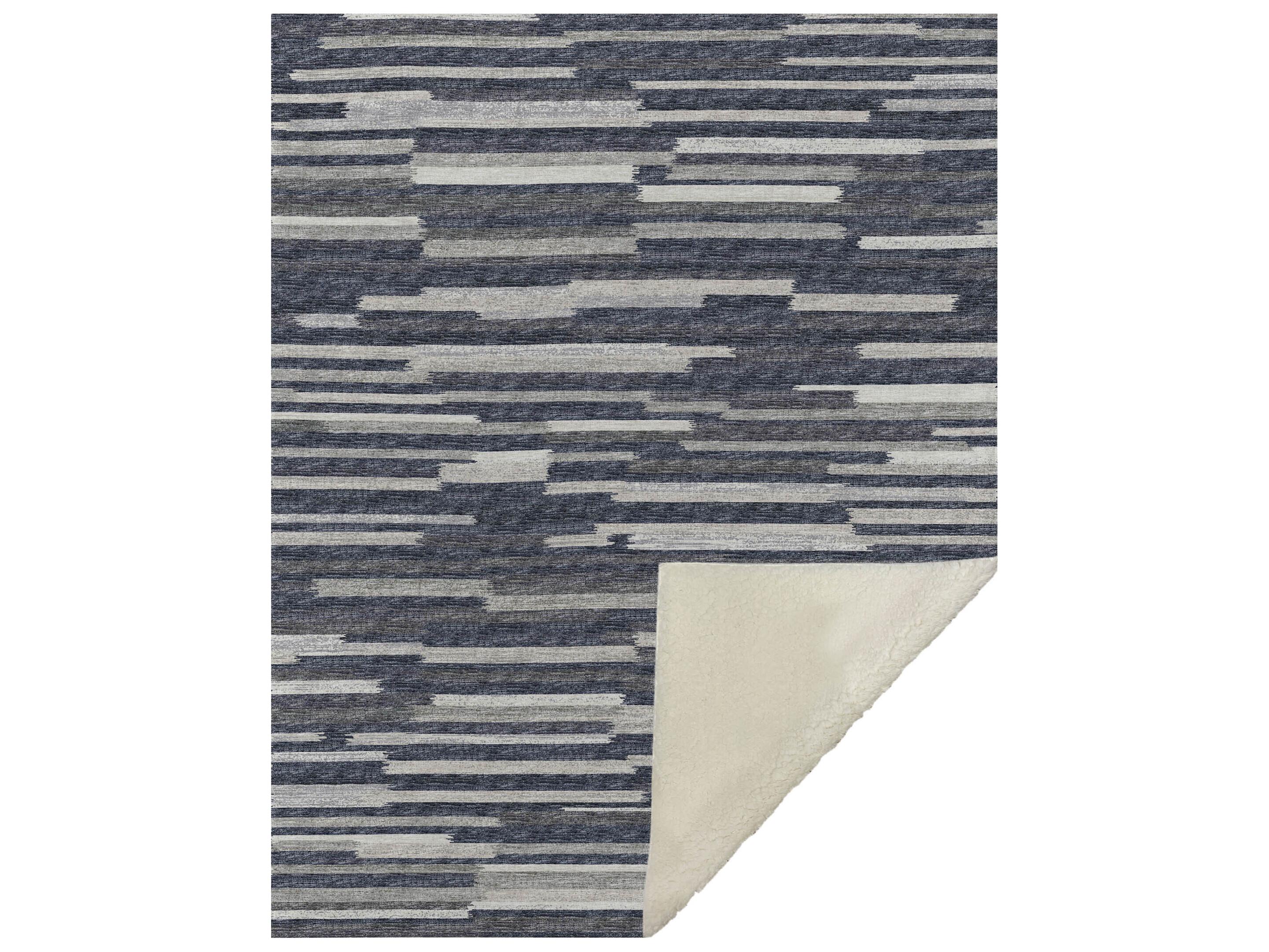 Dalyn Sherpa Gray Polyester Throw