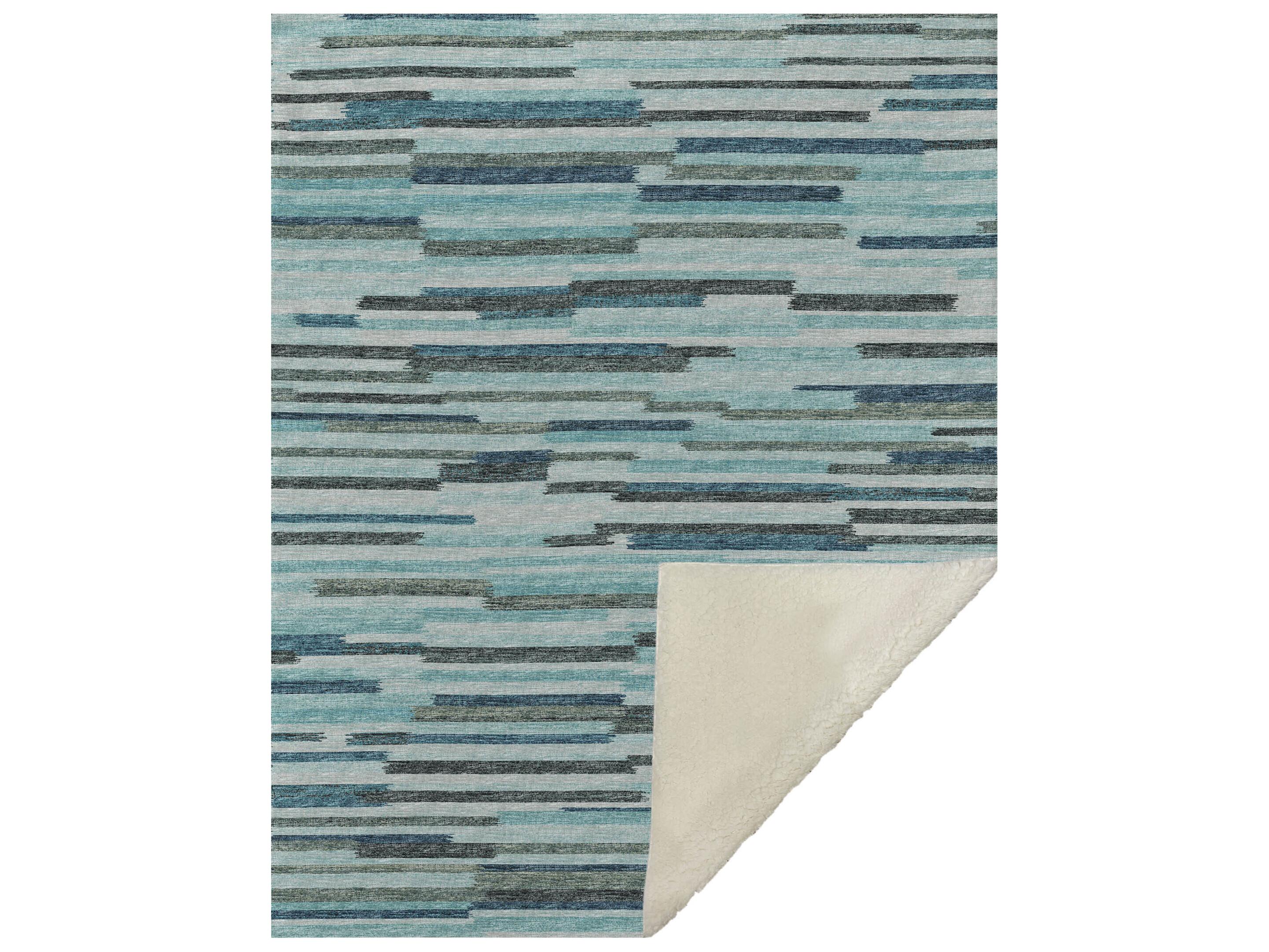 Dalyn Sherpa Blue Polyester Throw