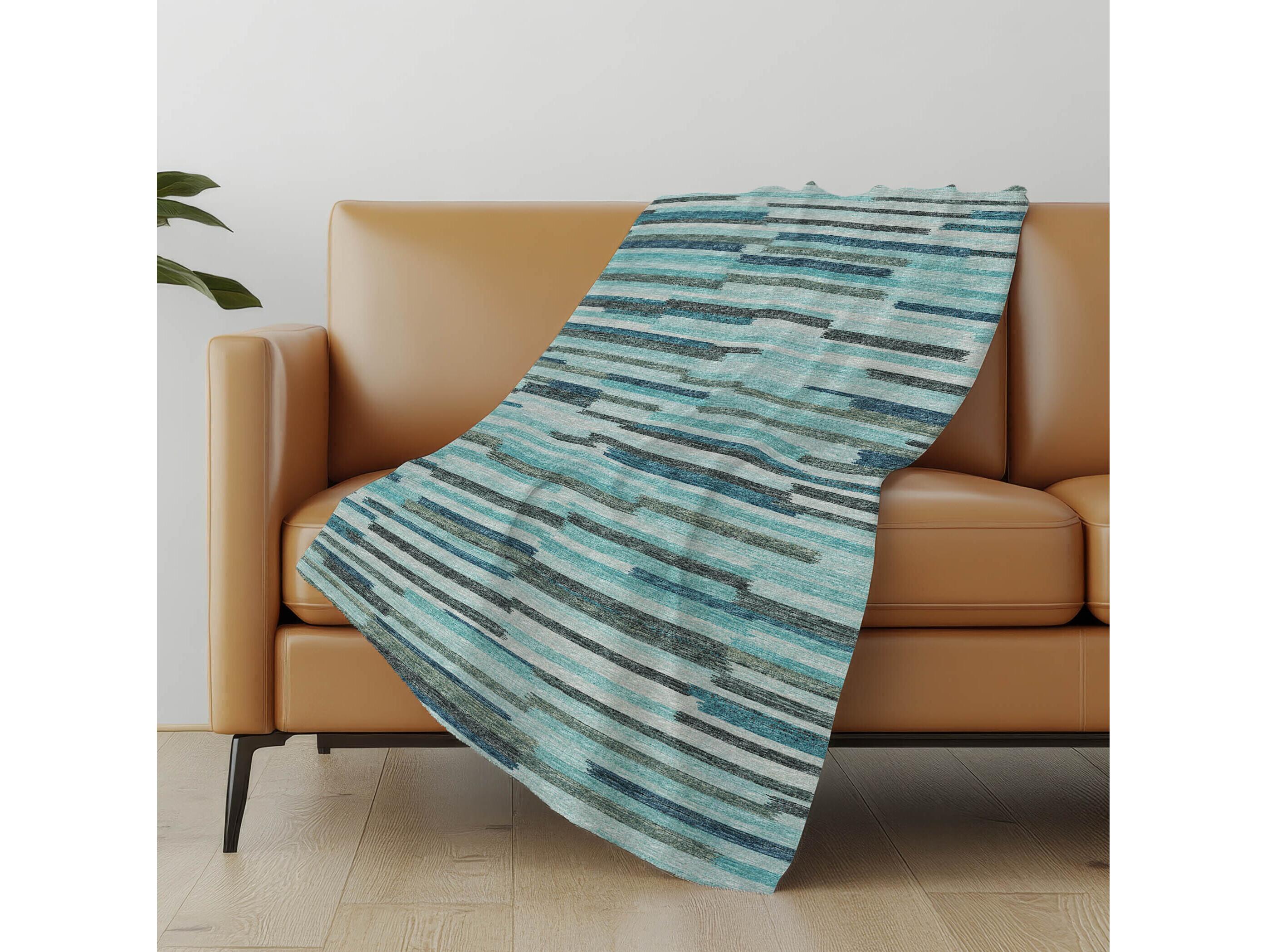 Dalyn Sherpa Blue Polyester Throw