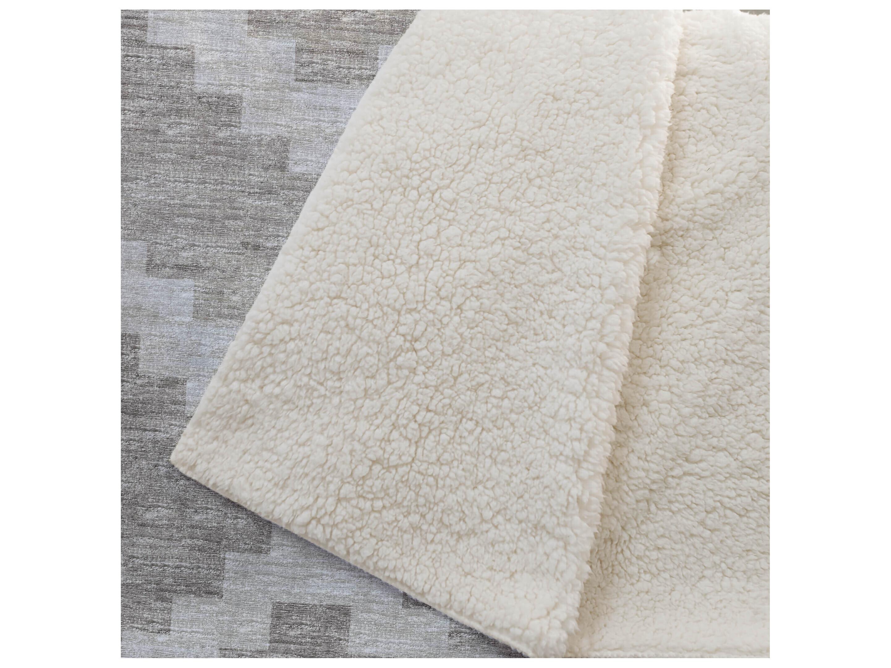 Dalyn Sherpa Neutral Polyester Throw