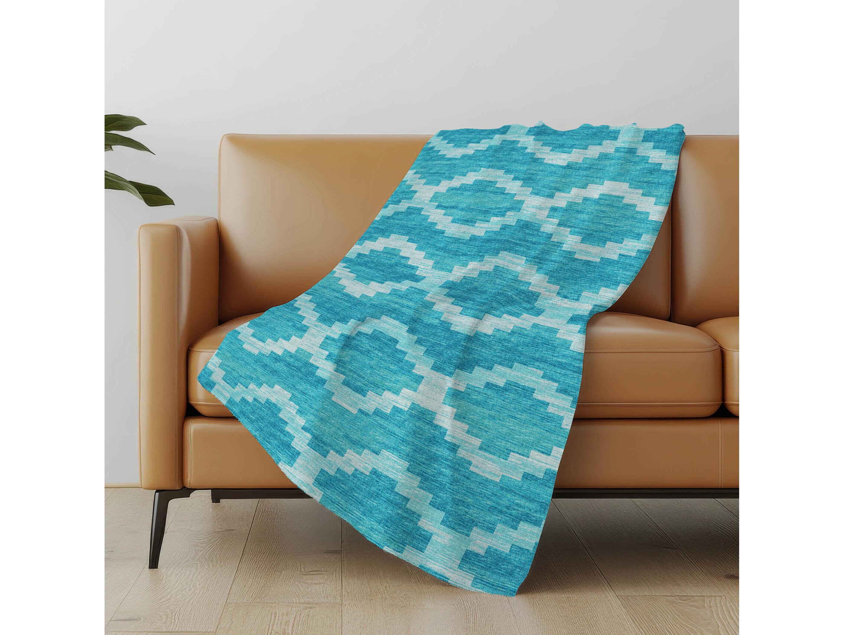 Dalyn Sherpa Blue Polyester Throw